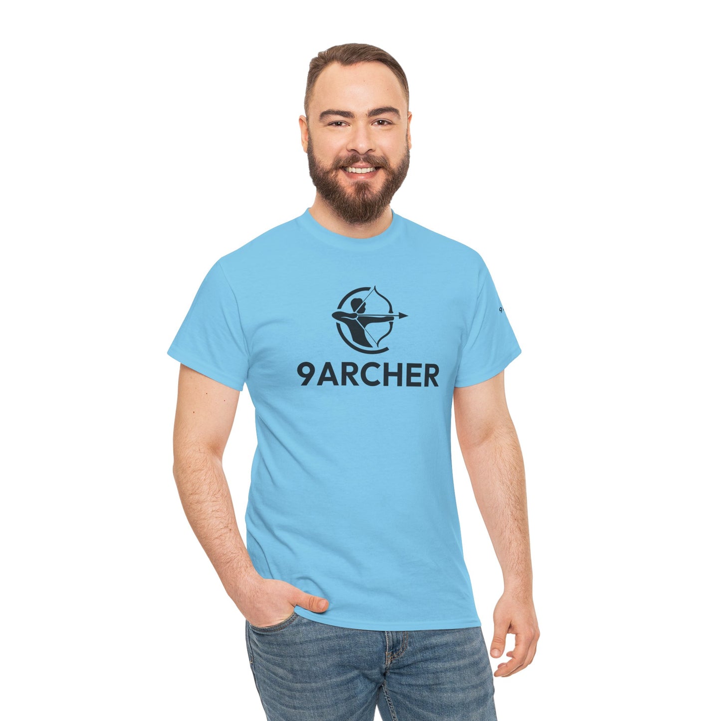 Unisex Heavy Cotton Tee - 9ARCHER Graphic Tee for Archery Enthusiasts