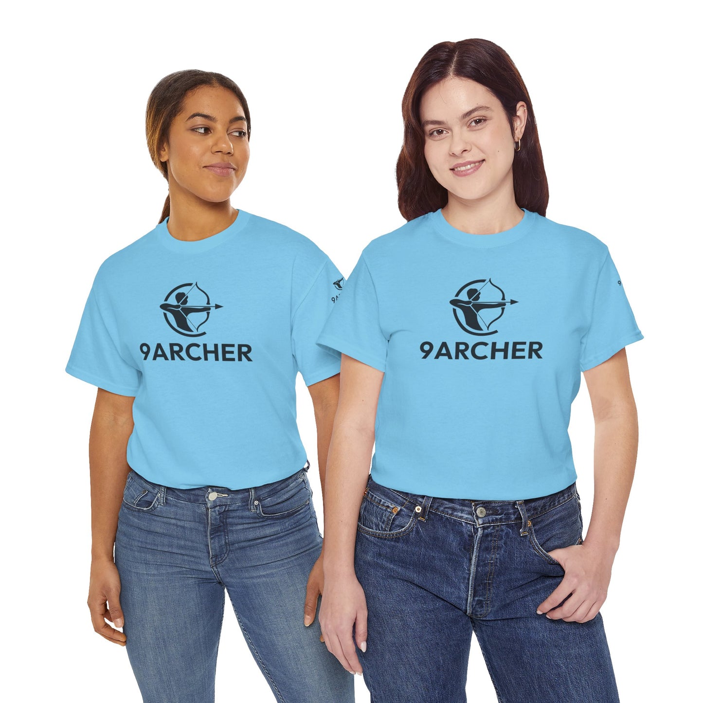 Unisex Heavy Cotton Tee - 9ARCHER Graphic Tee for Archery Enthusiasts