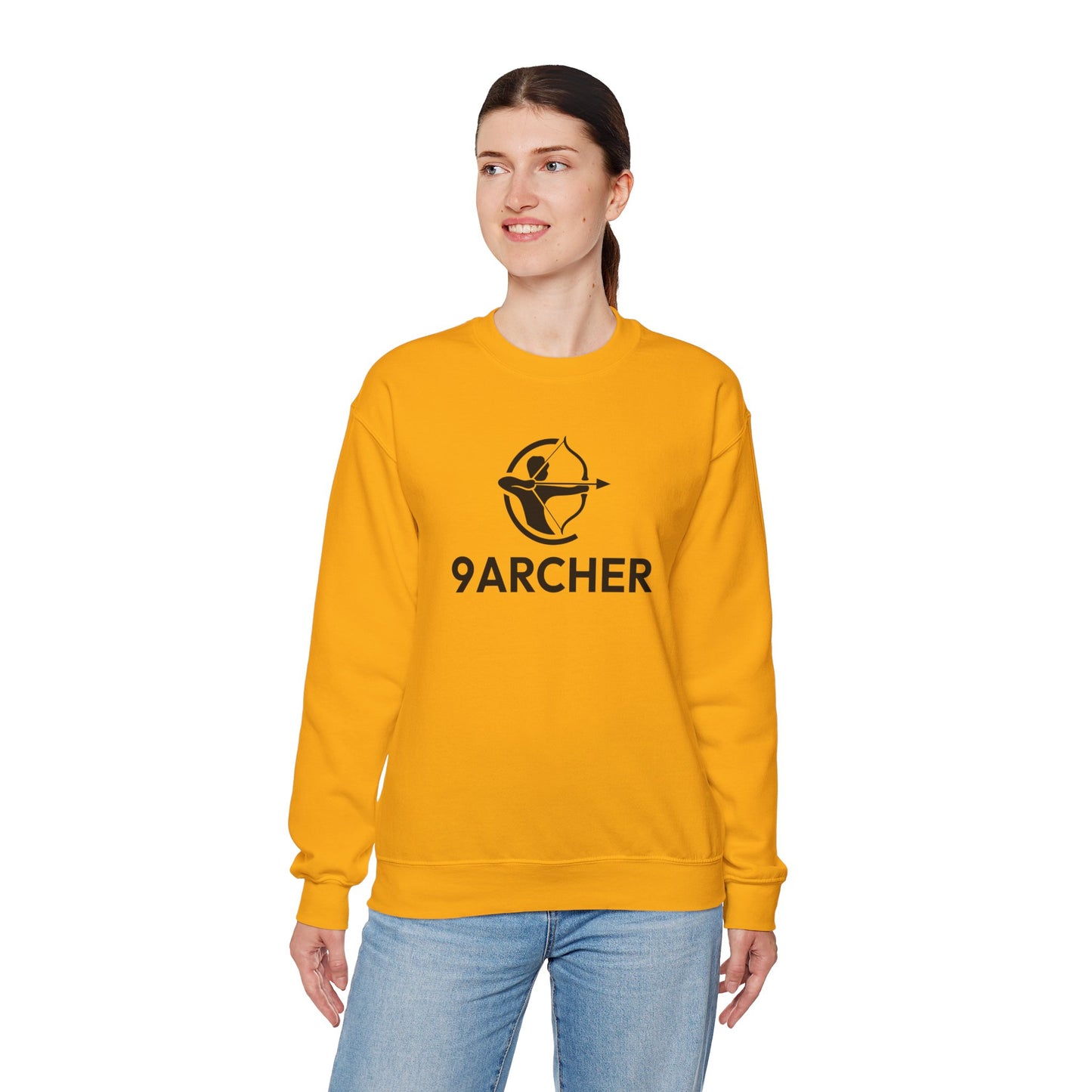9ARCHER Unisex Heavy Blend™ Crewneck Sweatshirt - Comfortable Casual Apparel for Archery Enthusiasts