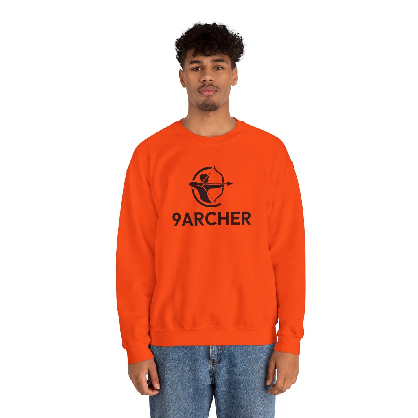 9ARCHER Unisex Heavy Blend™ Crewneck Sweatshirt - Comfortable Casual Apparel for Archery Enthusiasts