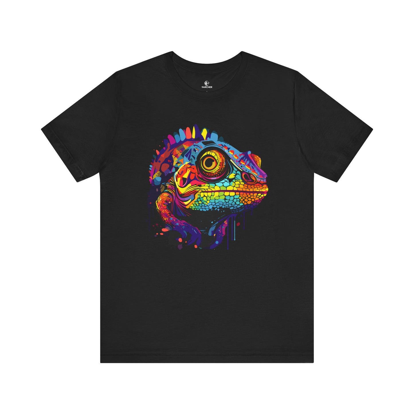 Vibrant Chameleon Graphic Tee - Colorful Unisex Jersey Short Sleeve T-Shirt for Nature Lovers