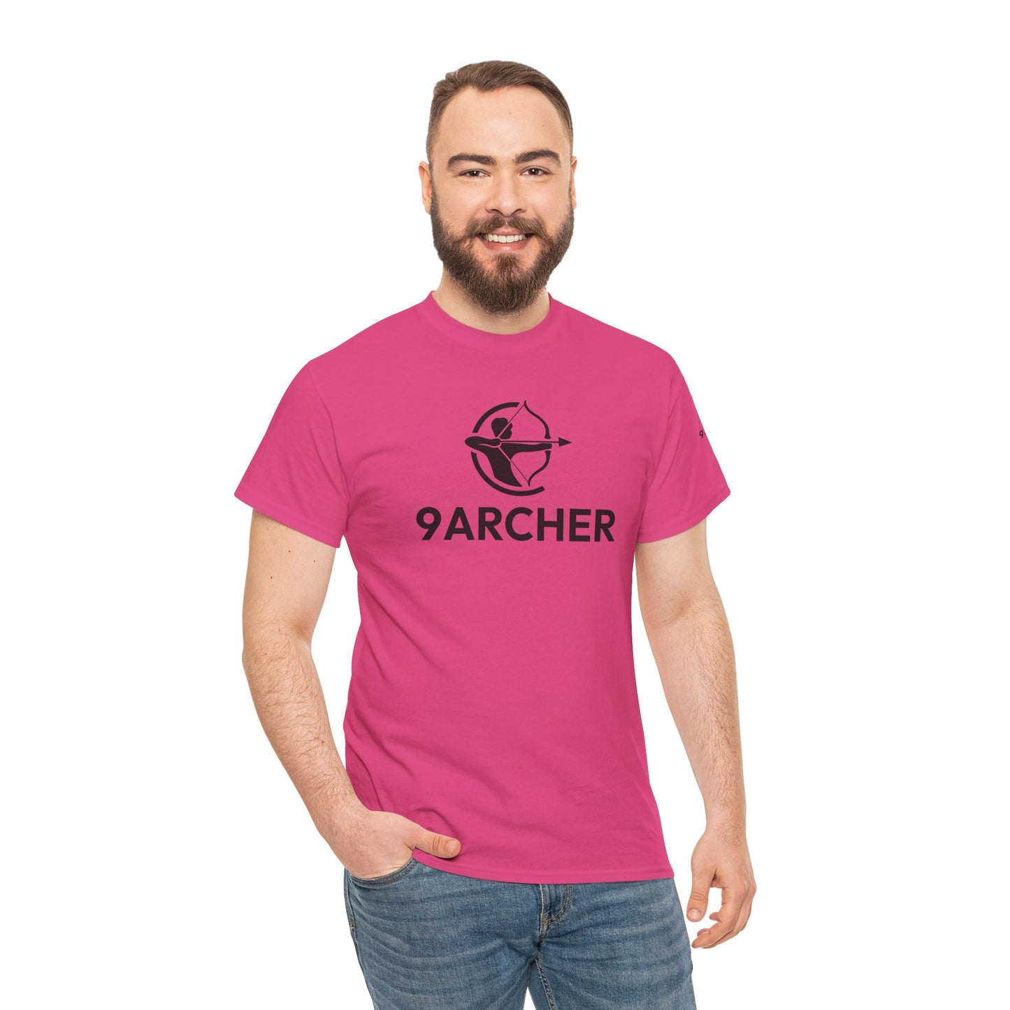 Unisex Heavy Cotton Tee - 9ARCHER Graphic Tee for Archery Enthusiasts