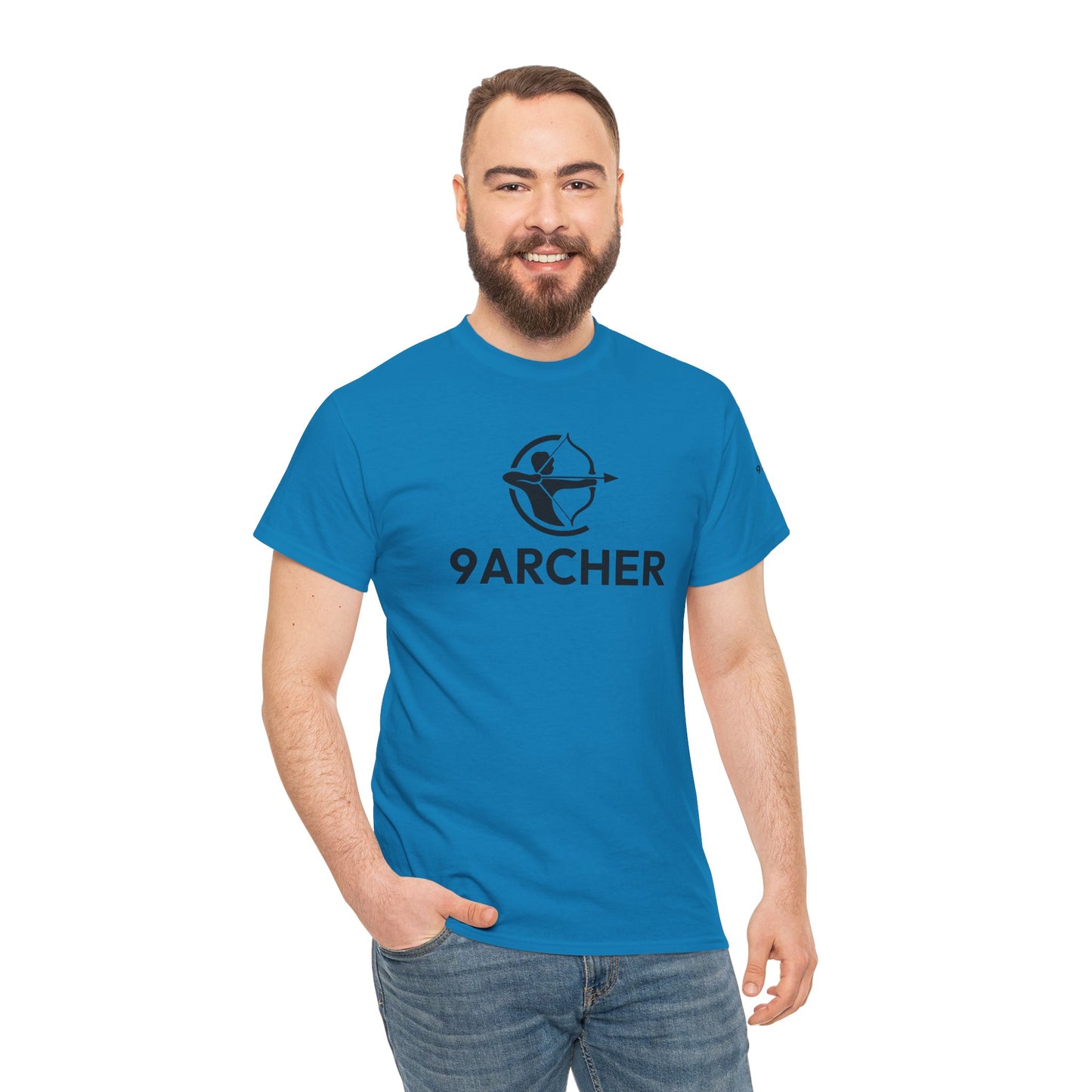 Unisex Heavy Cotton Tee - 9ARCHER Graphic Tee for Archery Enthusiasts