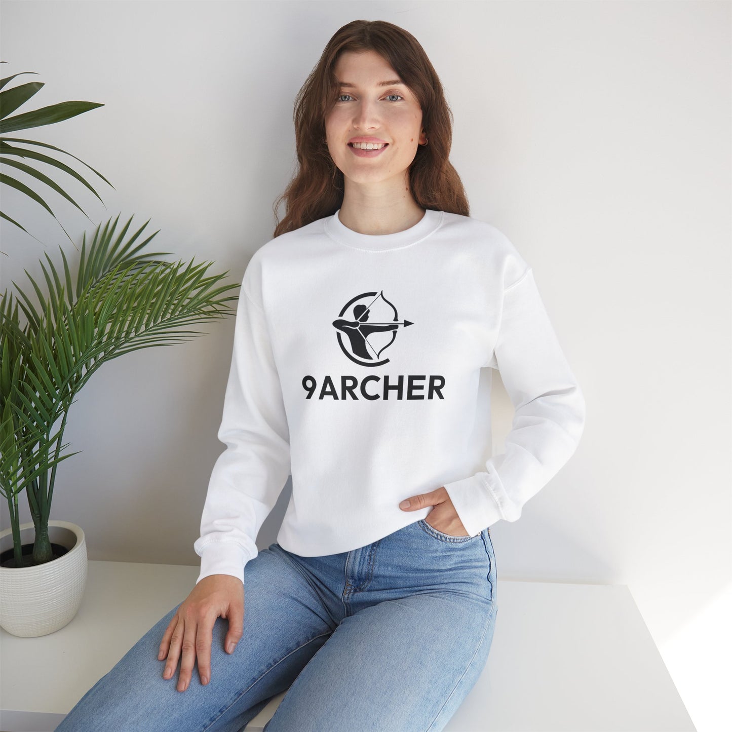 9ARCHER Unisex Heavy Blend™ Crewneck Sweatshirt - Comfortable Casual Apparel for Archery Enthusiasts
