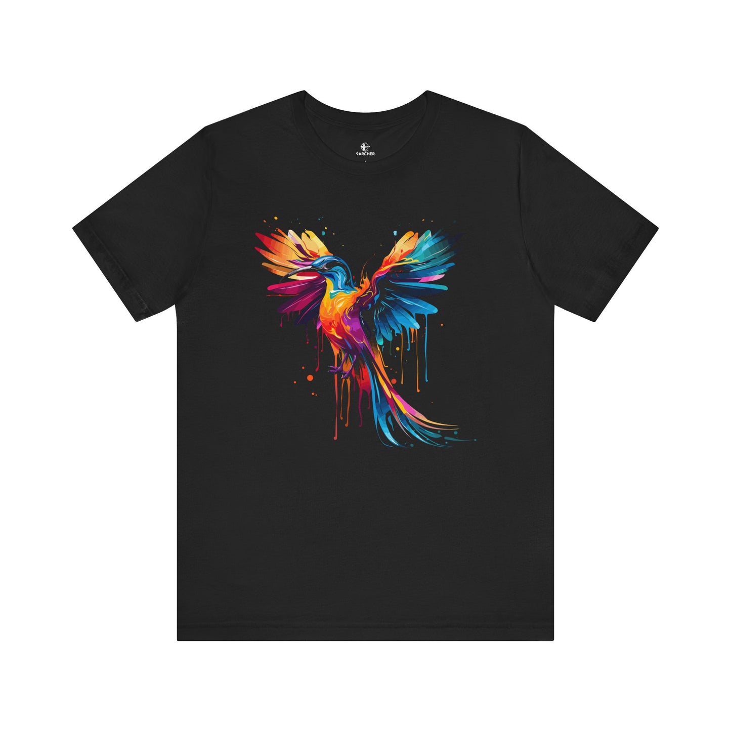 Colorful Phoenix Unisex Short Sleeve Tee - Vibrant Art for Nature Lovers
