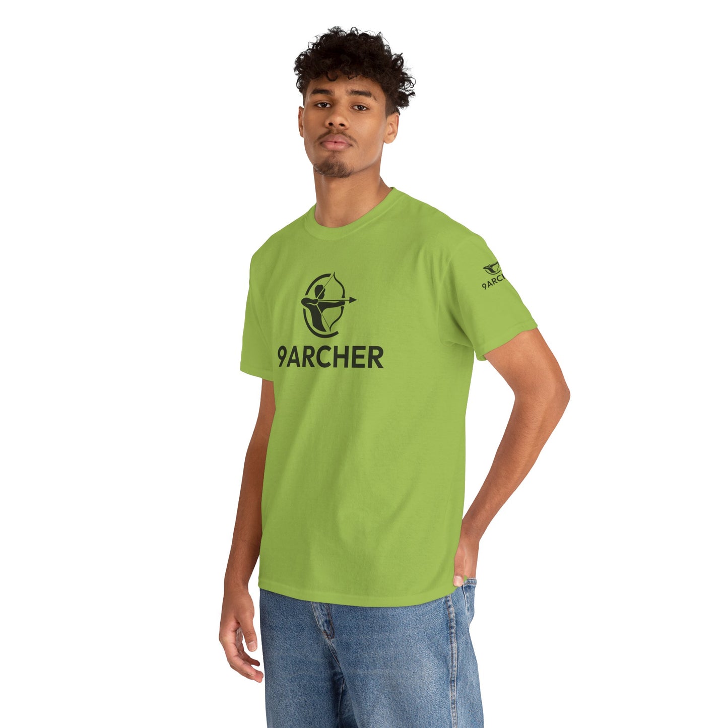 Unisex Heavy Cotton Tee - 9ARCHER Graphic Tee for Archery Enthusiasts