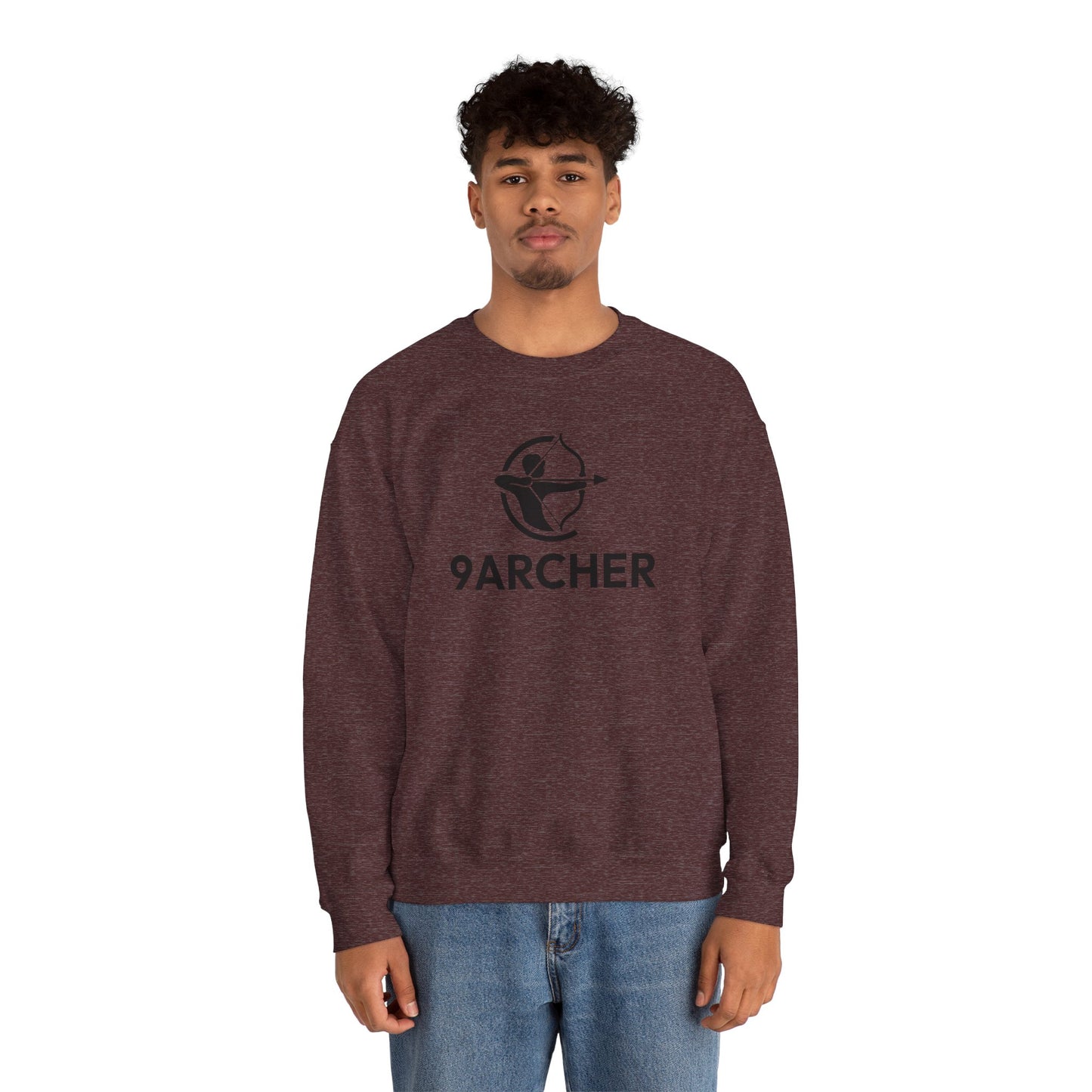 9ARCHER Unisex Heavy Blend™ Crewneck Sweatshirt - Comfortable Casual Apparel for Archery Enthusiasts