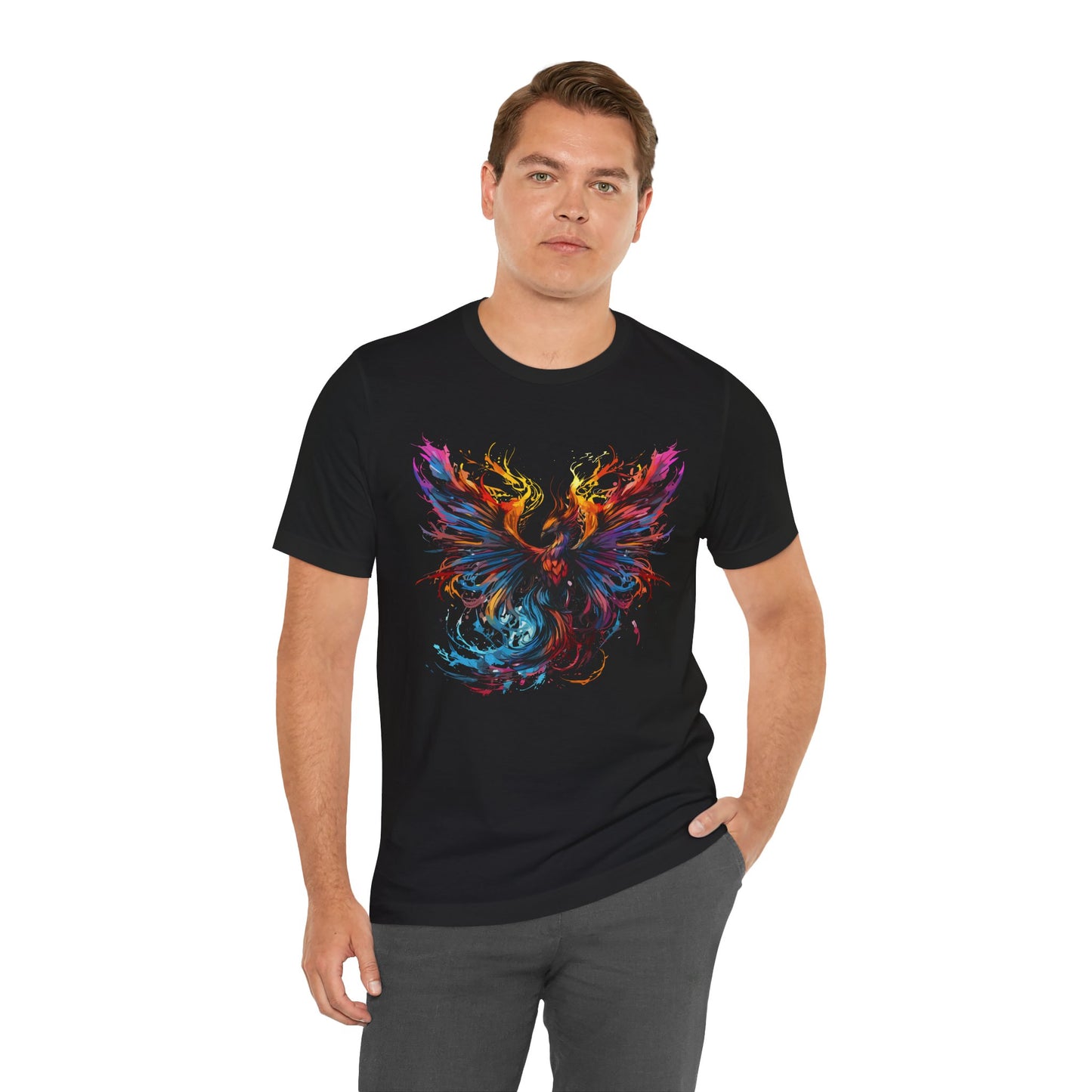 Vibrant Phoenix Graphic Unisex Jersey Tee