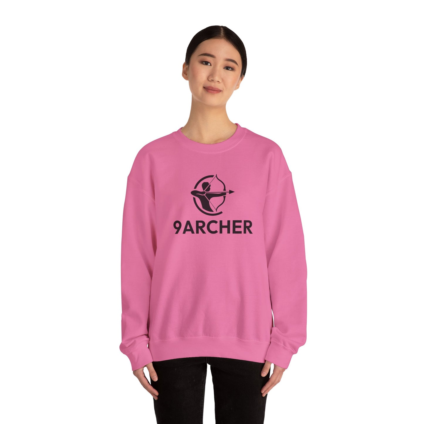 9ARCHER Unisex Heavy Blend™ Crewneck Sweatshirt - Comfortable Casual Apparel for Archery Enthusiasts