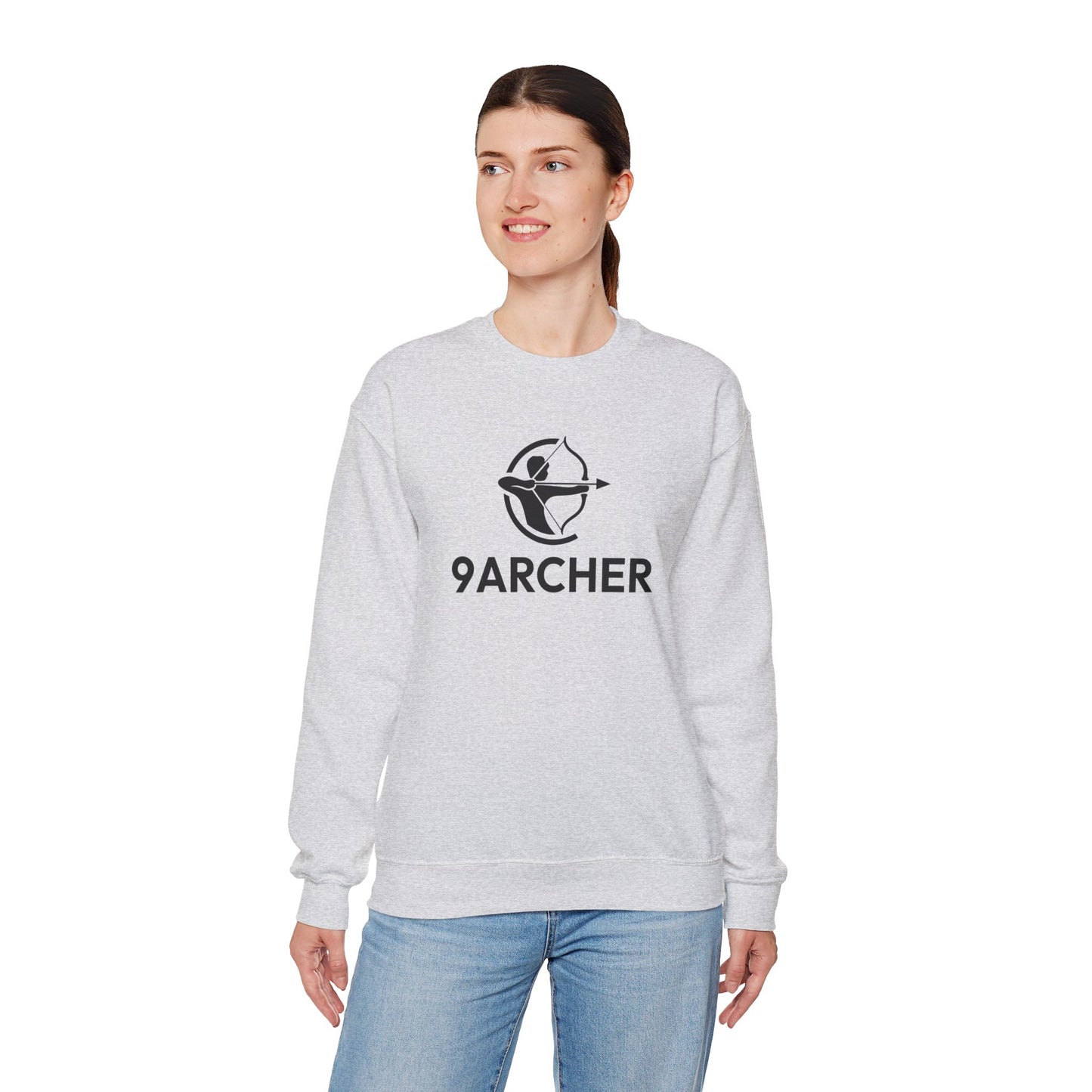 9ARCHER Unisex Heavy Blend™ Crewneck Sweatshirt - Comfortable Casual Apparel for Archery Enthusiasts