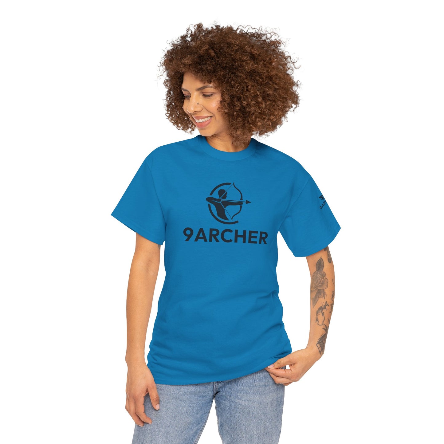 Unisex Heavy Cotton Tee - 9ARCHER Graphic Tee for Archery Enthusiasts