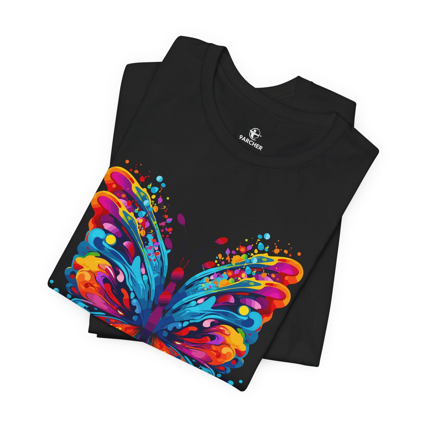 Vibrant Butterfly Graphic Tee - Unisex Jersey Short Sleeve T-Shirt for Nature Lovers