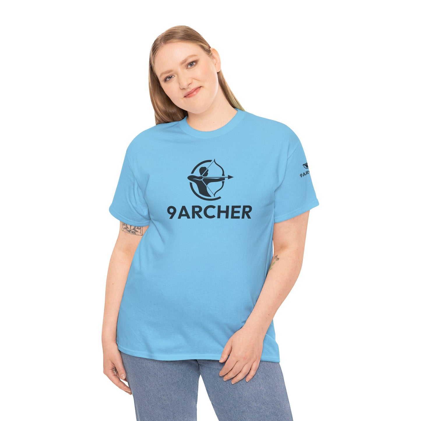 Unisex Heavy Cotton Tee - 9ARCHER Graphic Tee for Archery Enthusiasts