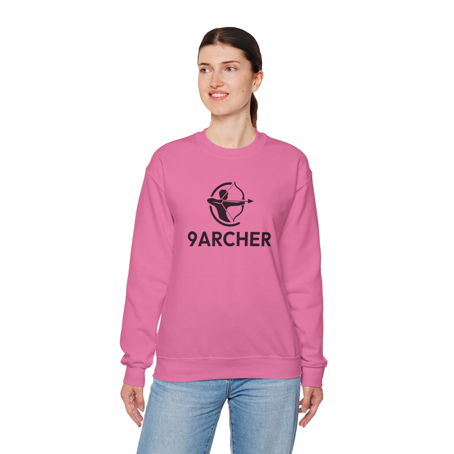 9ARCHER Unisex Heavy Blend™ Crewneck Sweatshirt - Comfortable Casual Apparel for Archery Enthusiasts