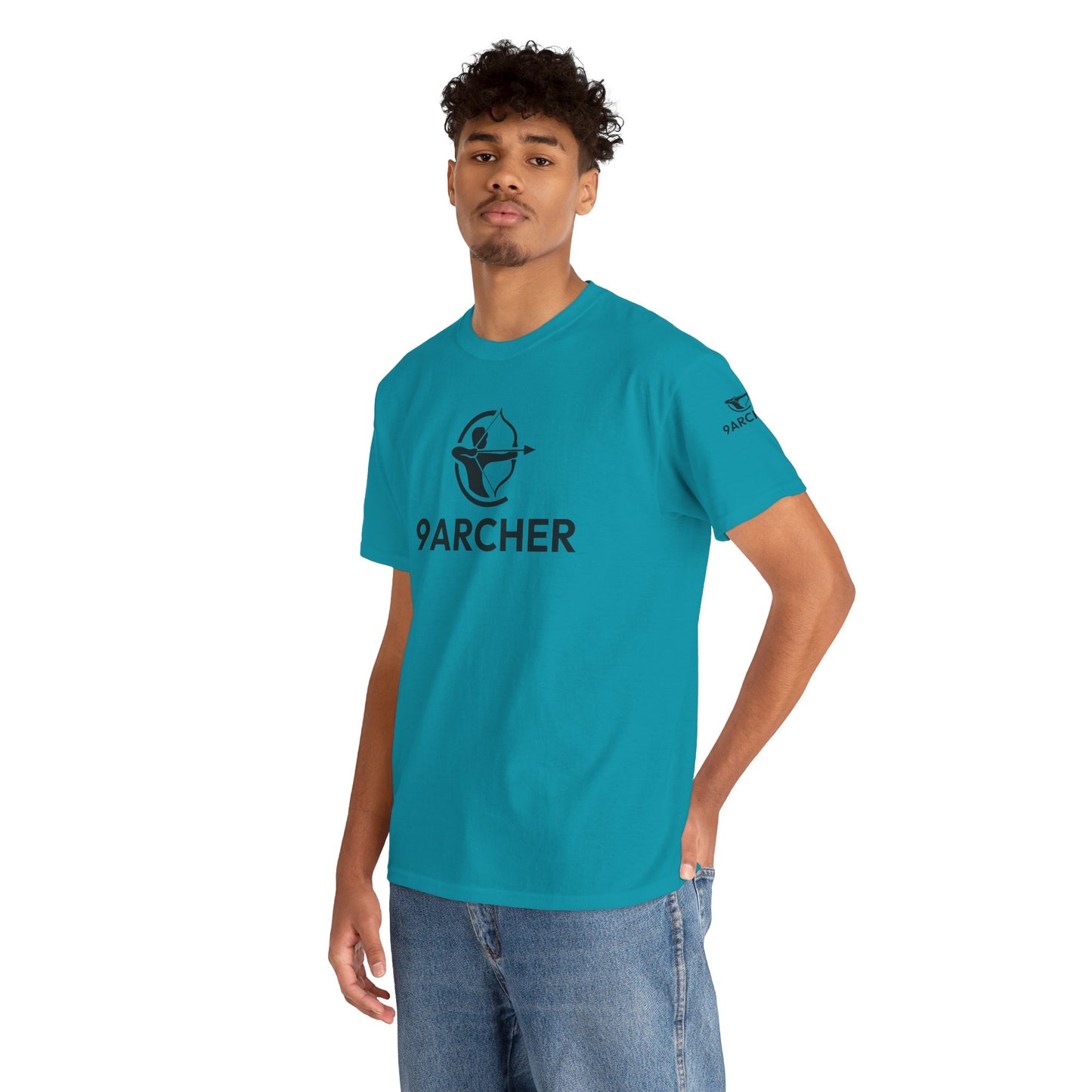 Unisex Heavy Cotton Tee - 9ARCHER Graphic Tee for Archery Enthusiasts