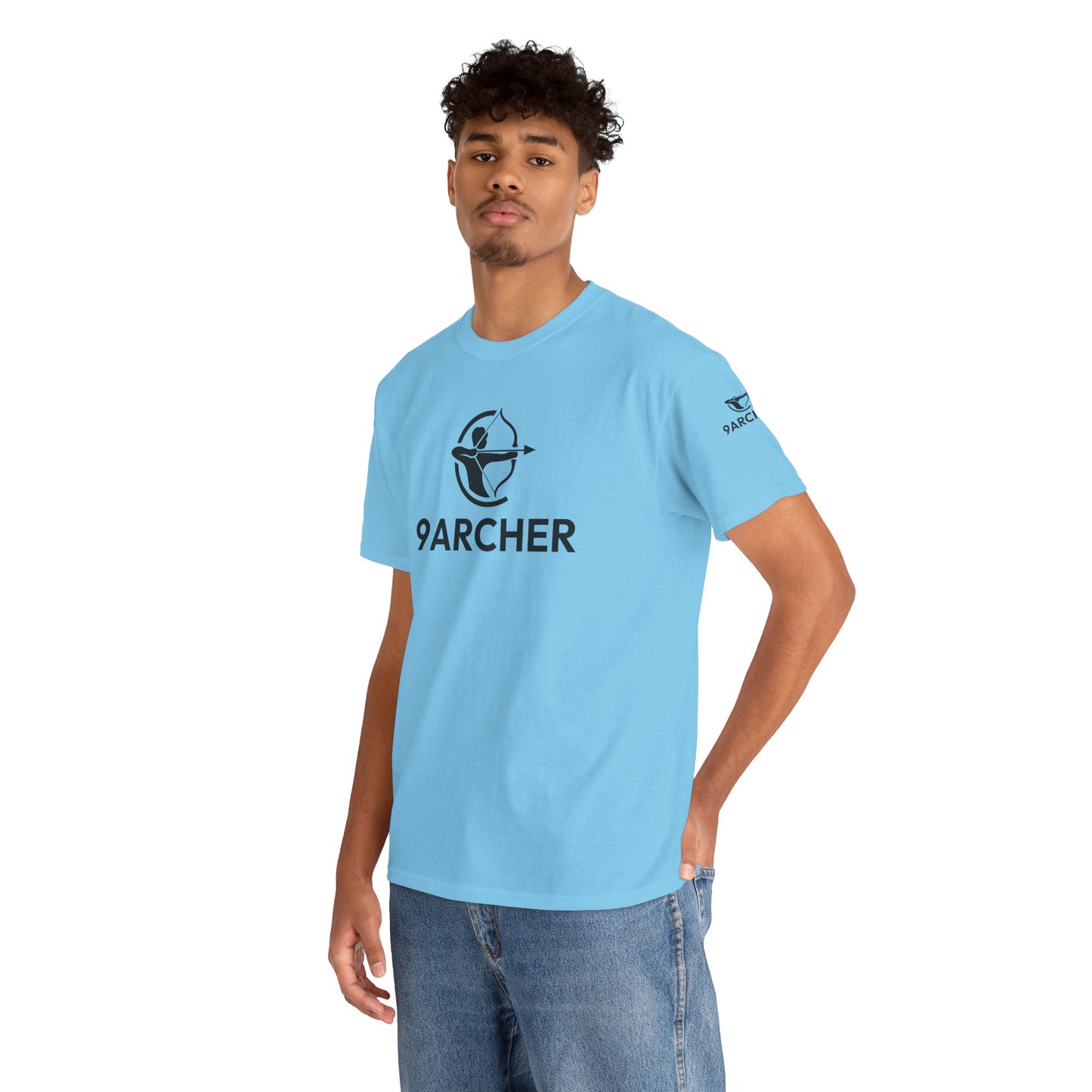 Unisex Heavy Cotton Tee - 9ARCHER Graphic Tee for Archery Enthusiasts