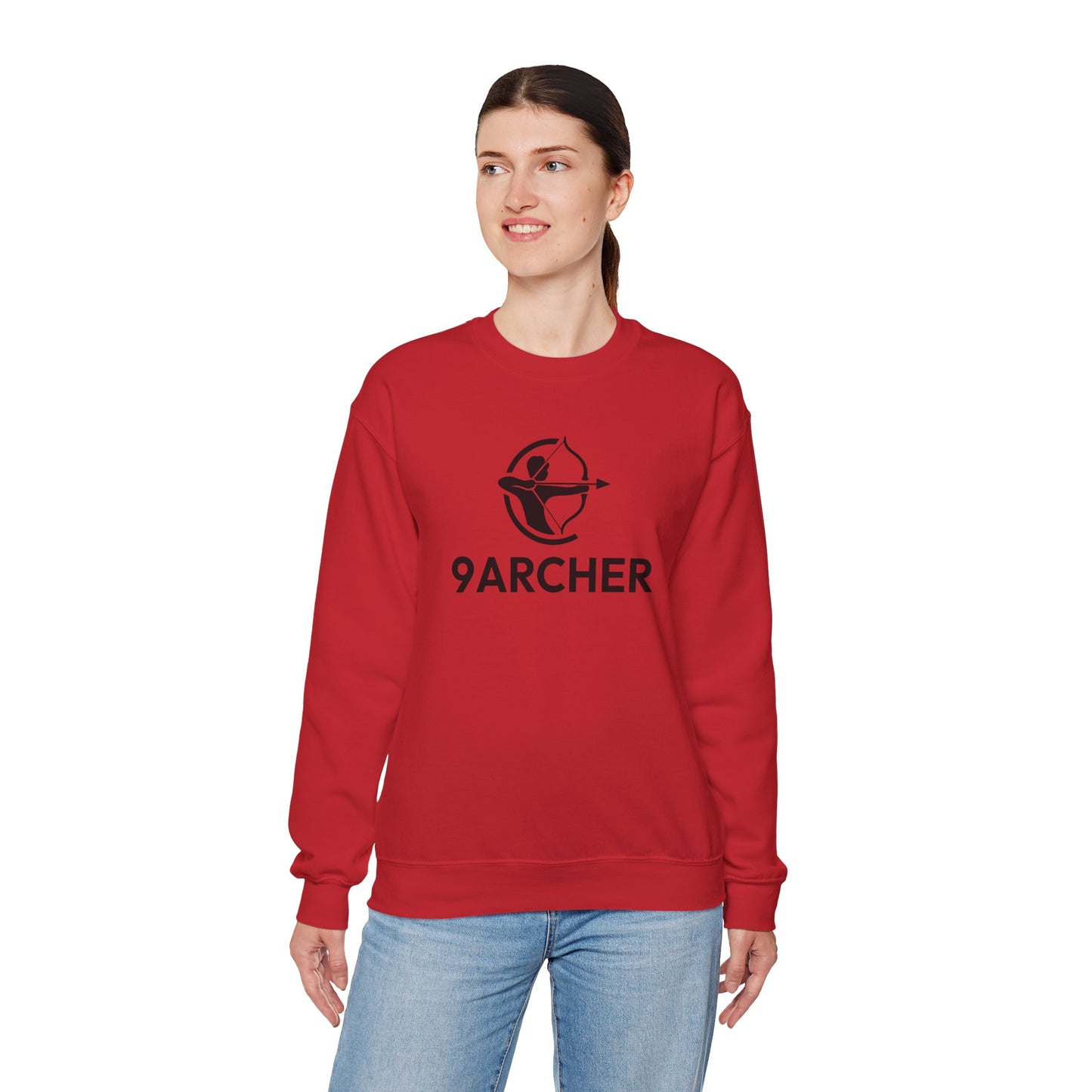 9ARCHER Unisex Heavy Blend™ Crewneck Sweatshirt - Comfortable Casual Apparel for Archery Enthusiasts