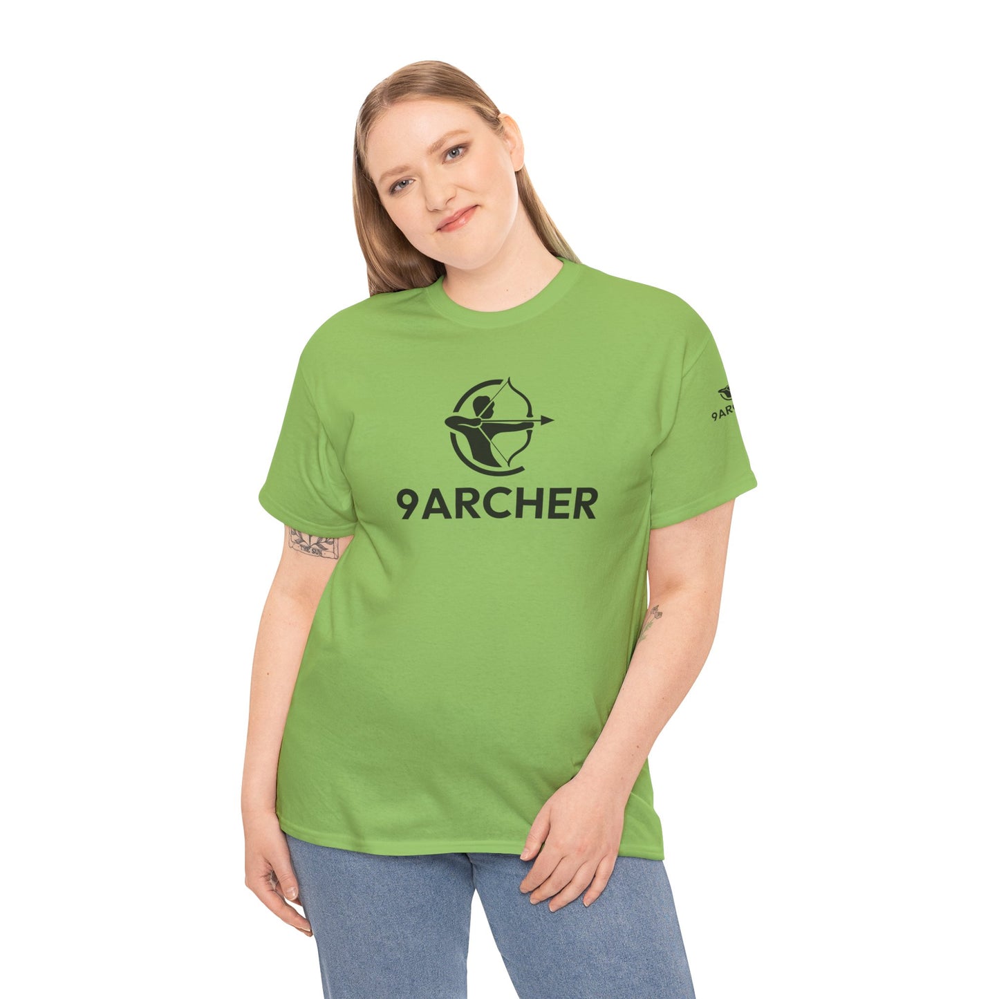Unisex Heavy Cotton Tee - 9ARCHER Graphic Tee for Archery Enthusiasts
