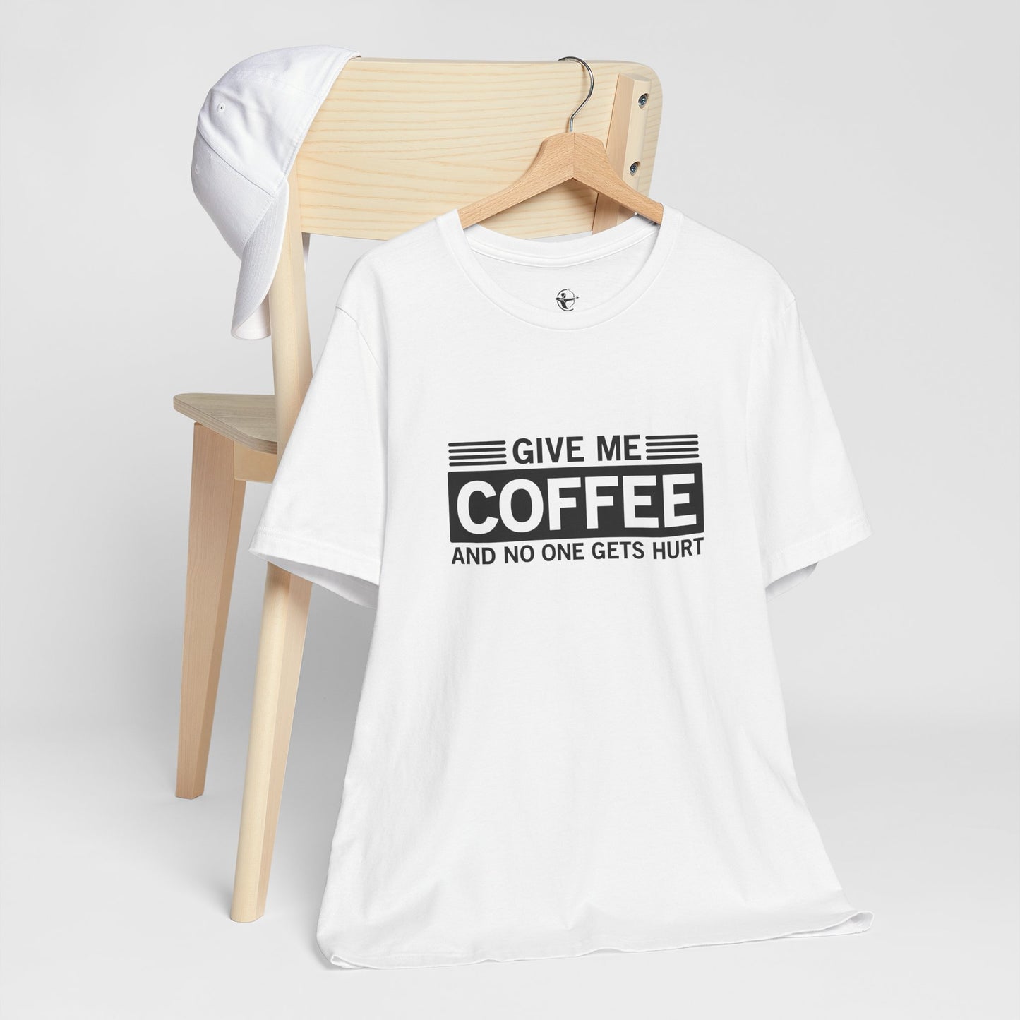 Unisex Coffee Lover Tee - 'Give Me Coffee and No One Gets Hurt'