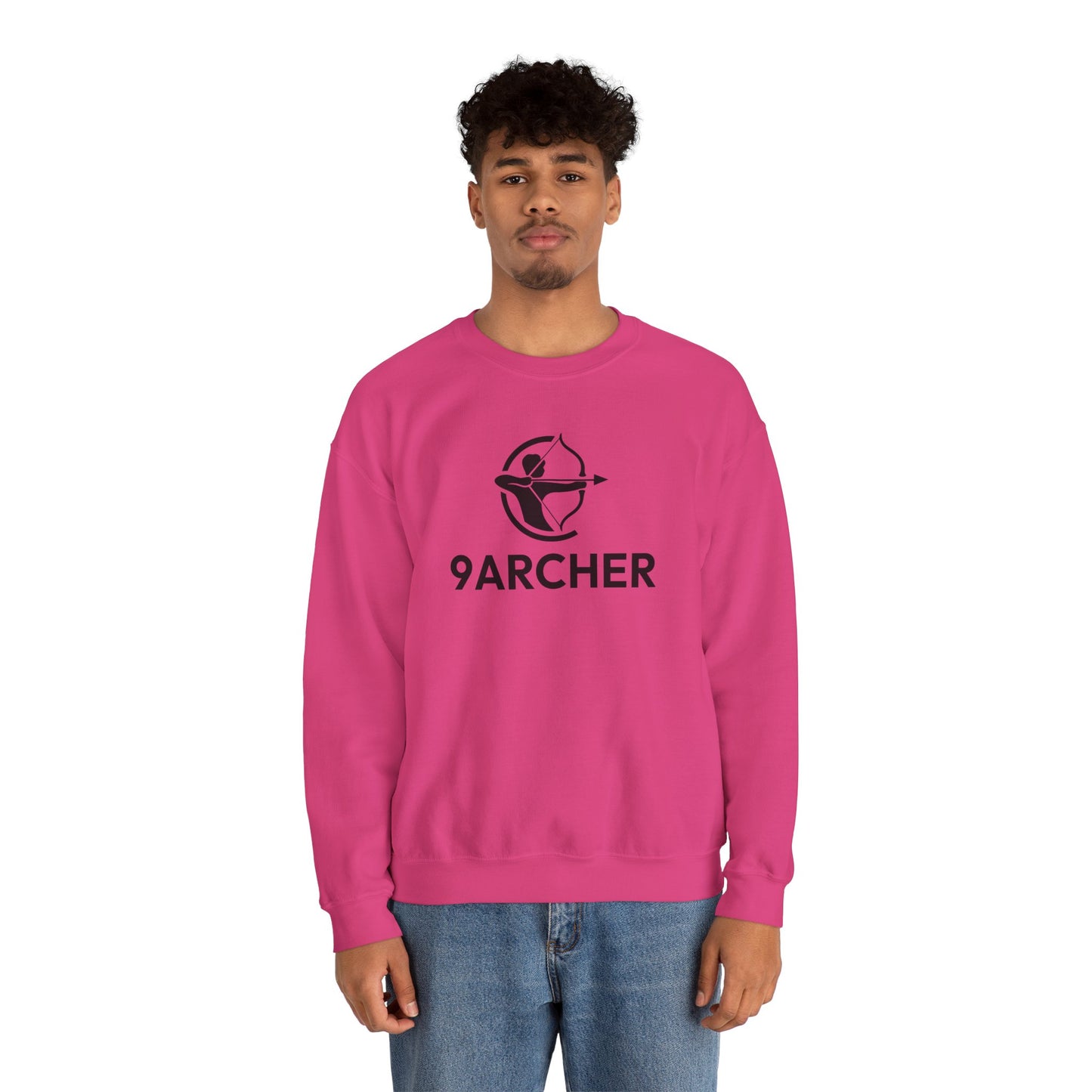 9ARCHER Unisex Heavy Blend™ Crewneck Sweatshirt - Comfortable Casual Apparel for Archery Enthusiasts