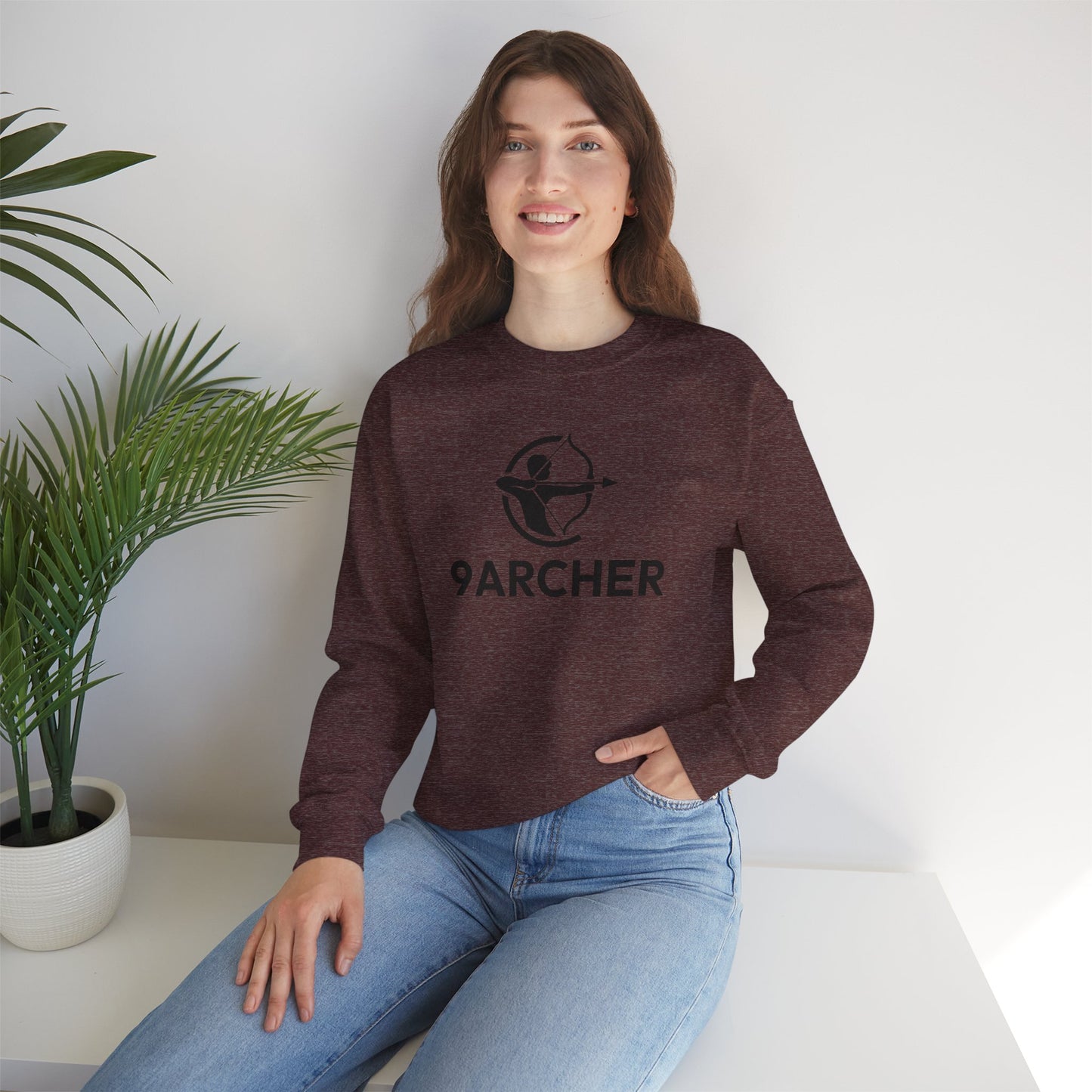 9ARCHER Unisex Heavy Blend™ Crewneck Sweatshirt - Comfortable Casual Apparel for Archery Enthusiasts