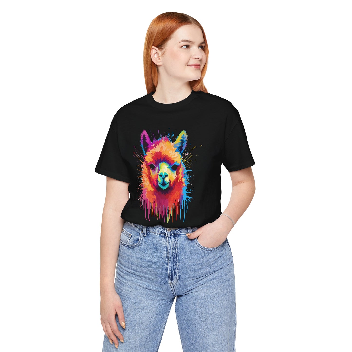 Llama Graphic Colorful Shirt Unisex Tee