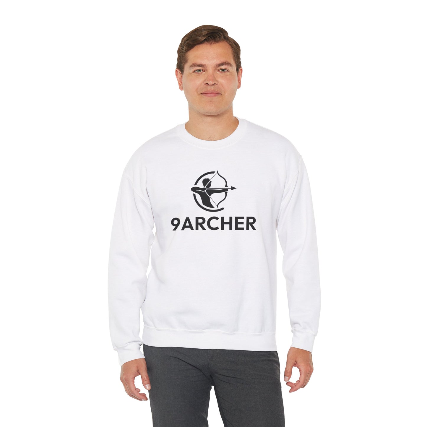 9ARCHER Unisex Heavy Blend™ Crewneck Sweatshirt - Comfortable Casual Apparel for Archery Enthusiasts