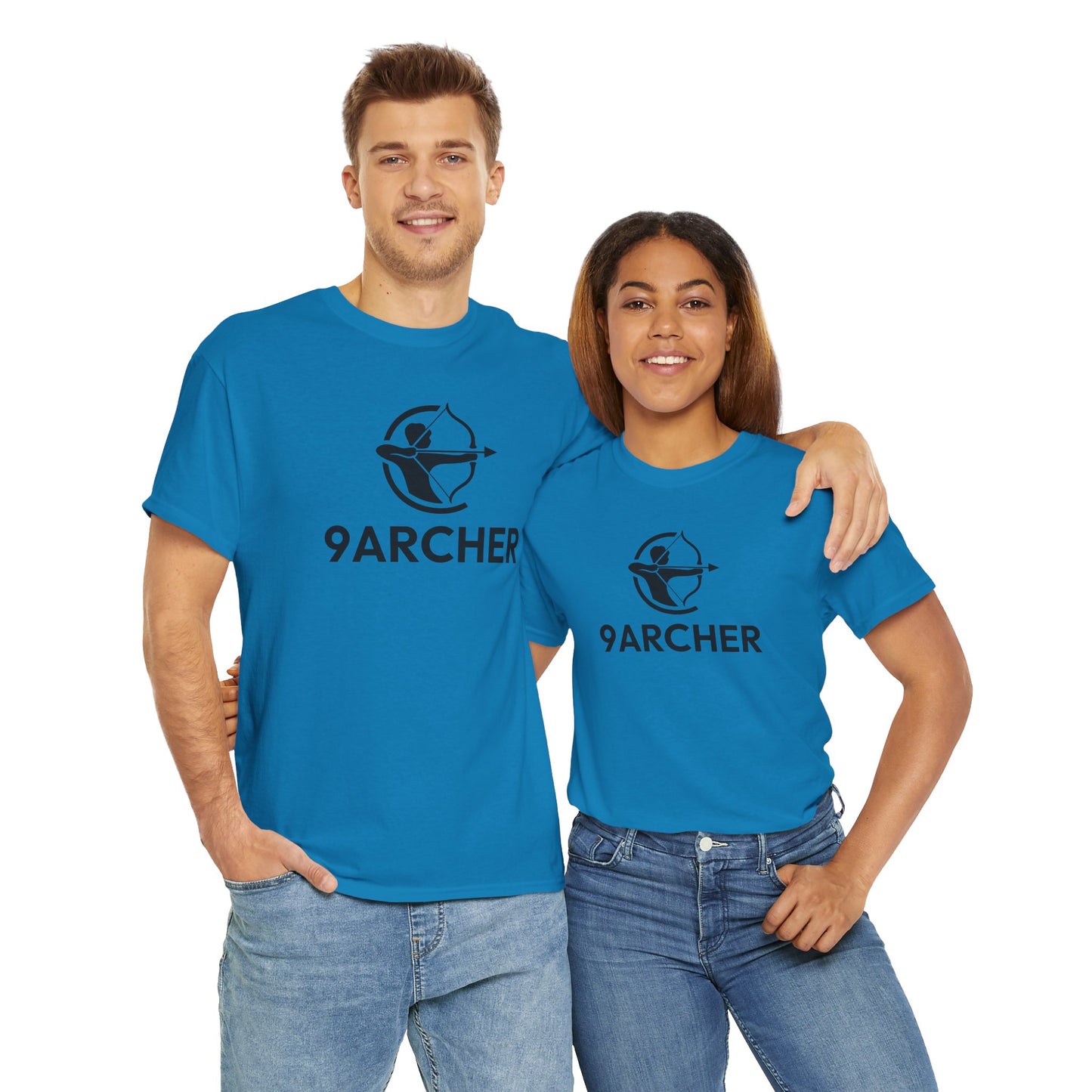 Unisex Heavy Cotton Tee - 9ARCHER Graphic Tee for Archery Enthusiasts