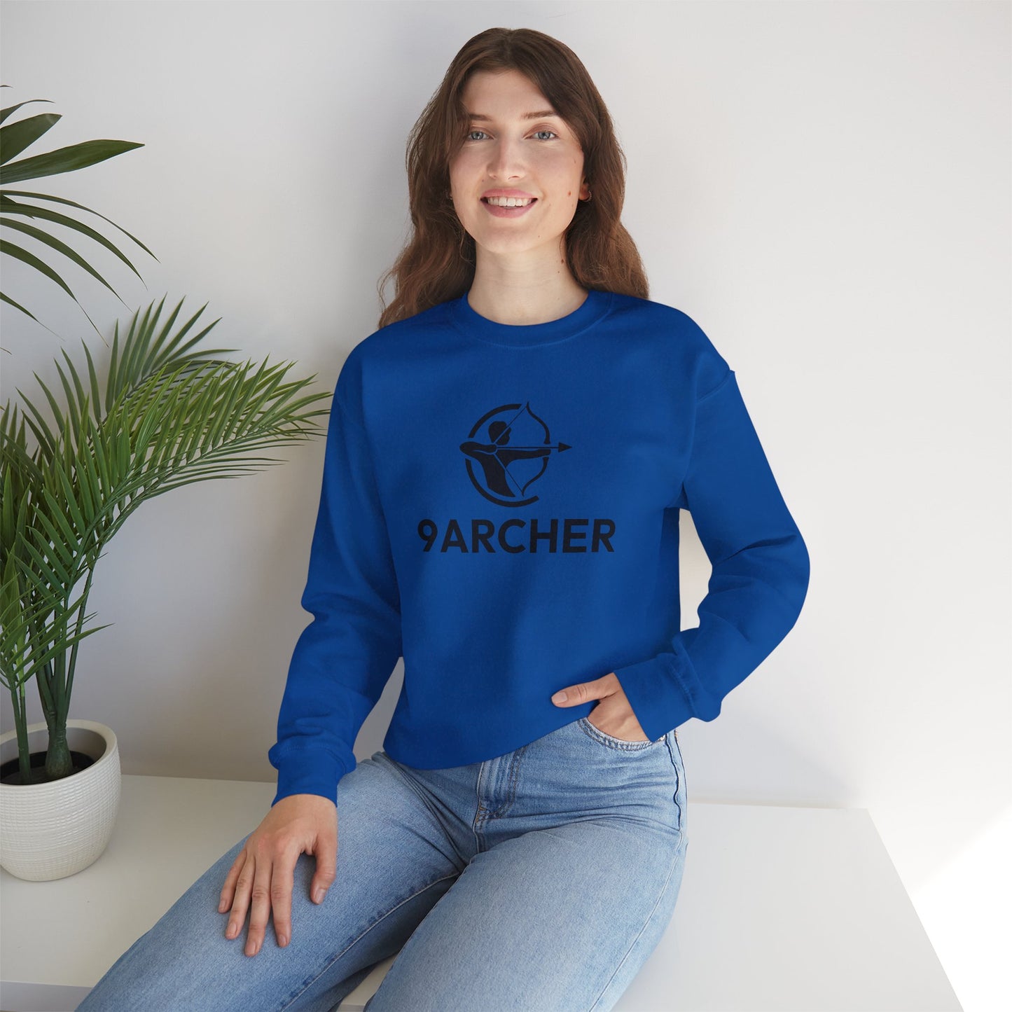 9ARCHER Unisex Heavy Blend™ Crewneck Sweatshirt - Comfortable Casual Apparel for Archery Enthusiasts