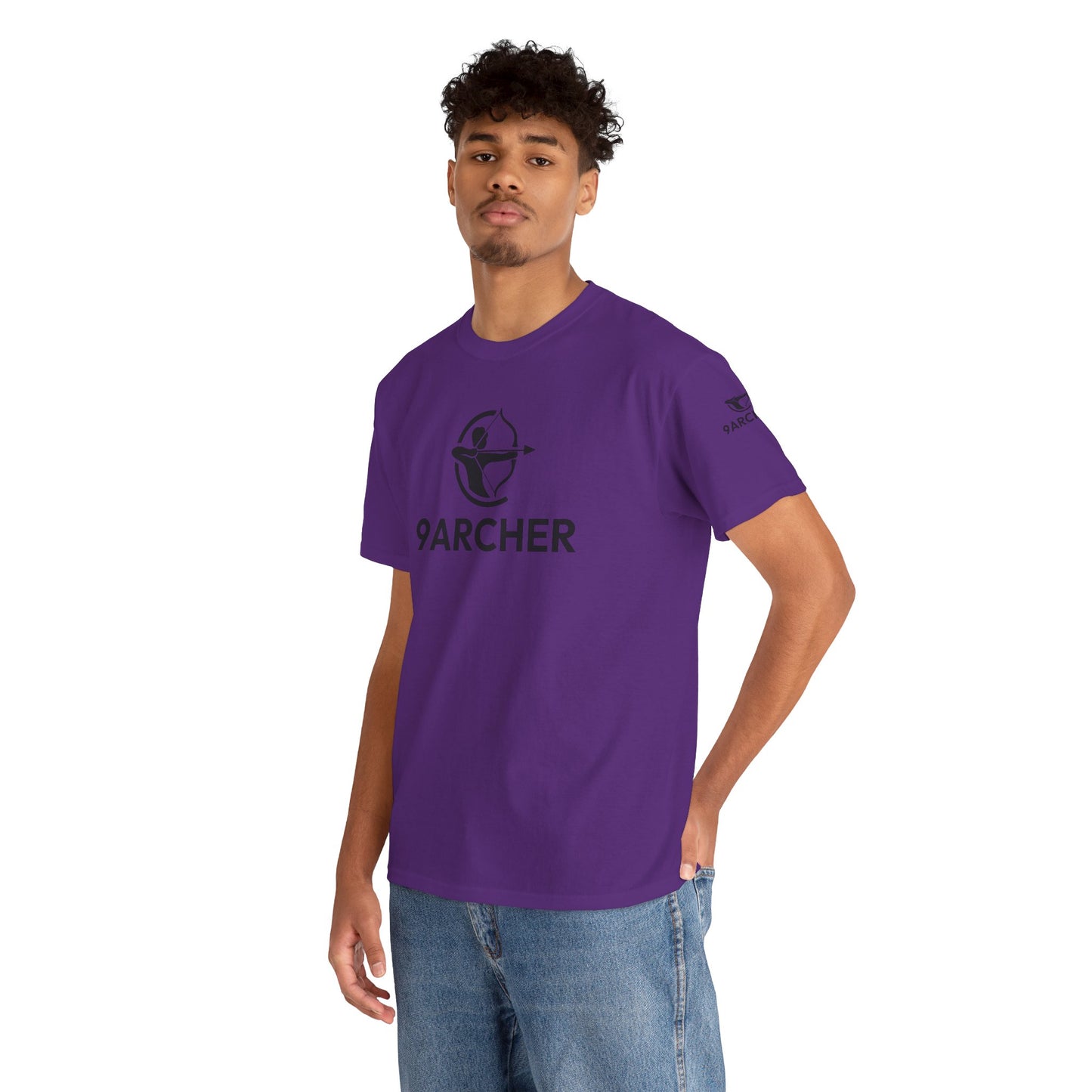 Unisex Heavy Cotton Tee - 9ARCHER Graphic Tee for Archery Enthusiasts