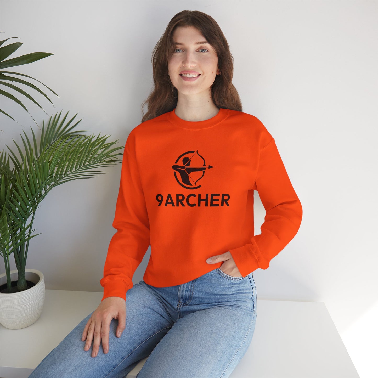 9ARCHER Unisex Heavy Blend™ Crewneck Sweatshirt - Comfortable Casual Apparel for Archery Enthusiasts