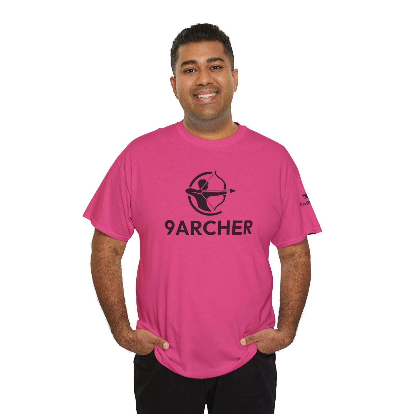 Unisex Heavy Cotton Tee - 9ARCHER Graphic Tee for Archery Enthusiasts