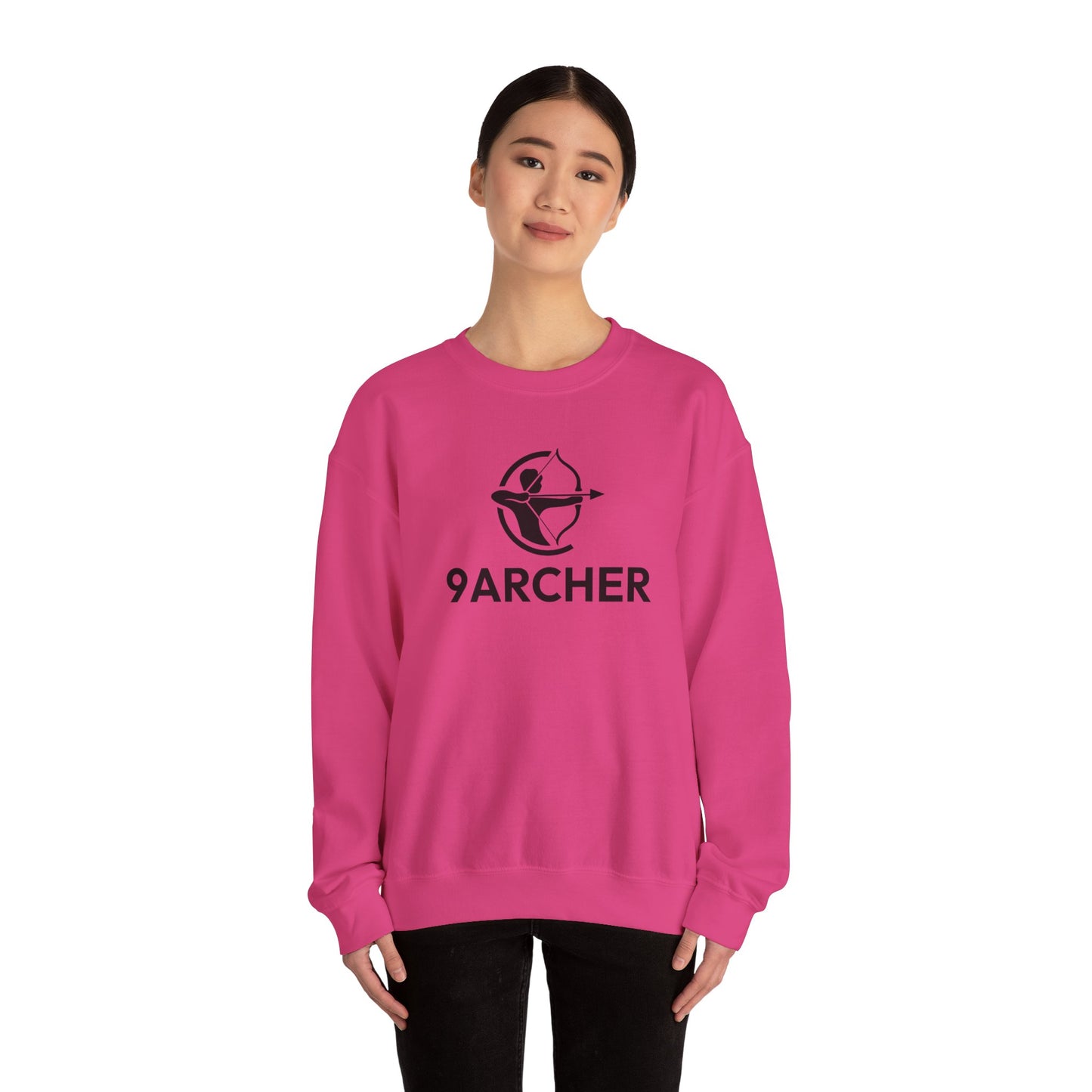 9ARCHER Unisex Heavy Blend™ Crewneck Sweatshirt - Comfortable Casual Apparel for Archery Enthusiasts