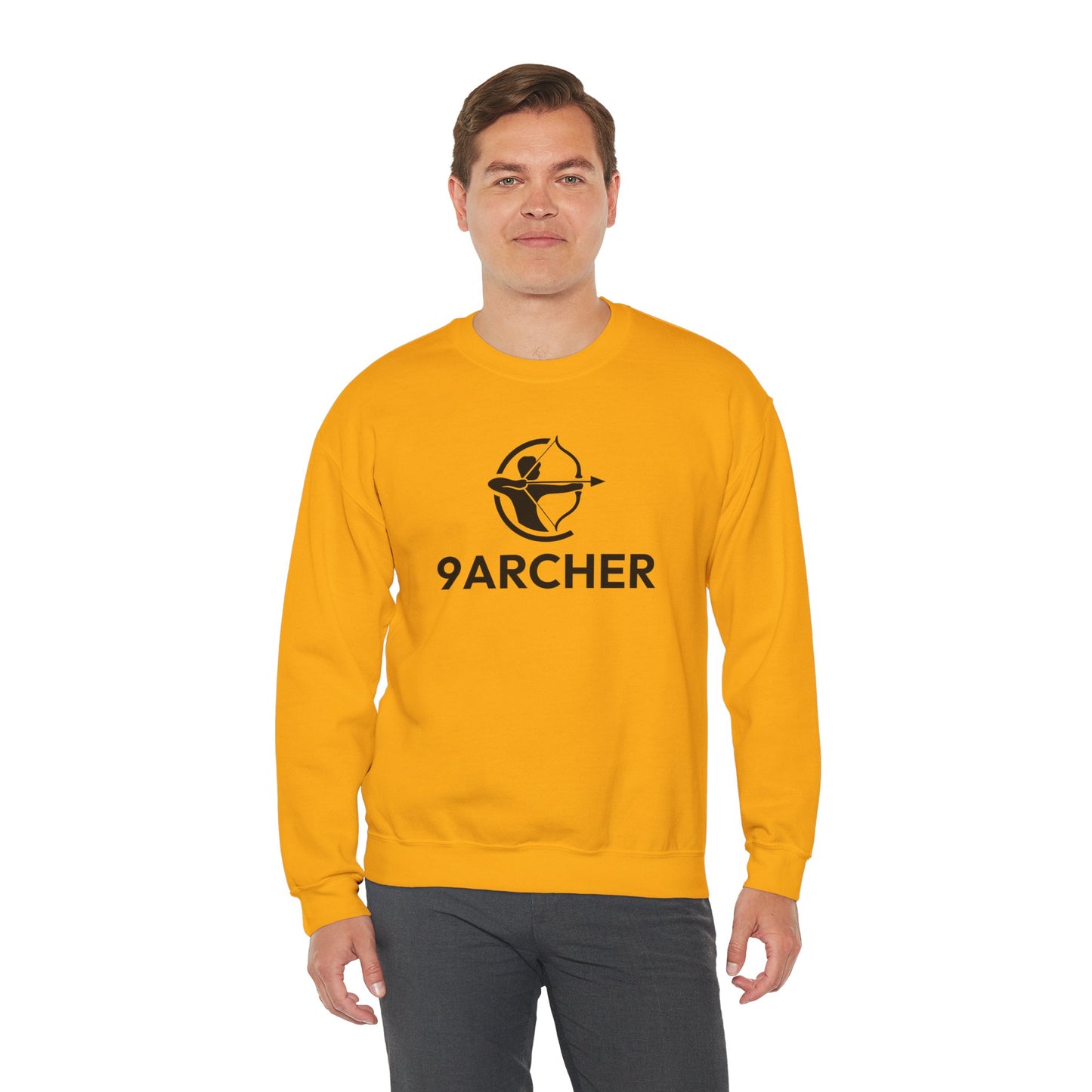 9ARCHER Unisex Heavy Blend™ Crewneck Sweatshirt - Comfortable Casual Apparel for Archery Enthusiasts