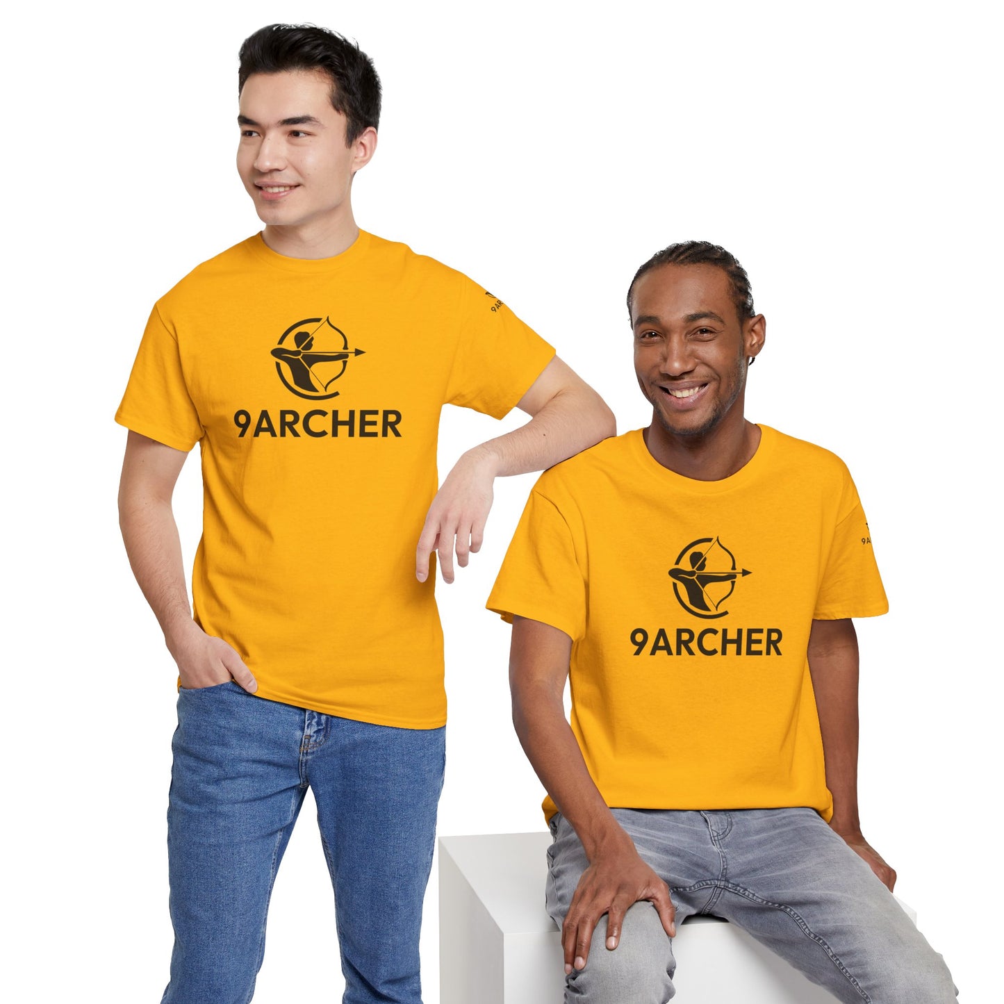 Unisex Heavy Cotton Tee - 9ARCHER Graphic Tee for Archery Enthusiasts