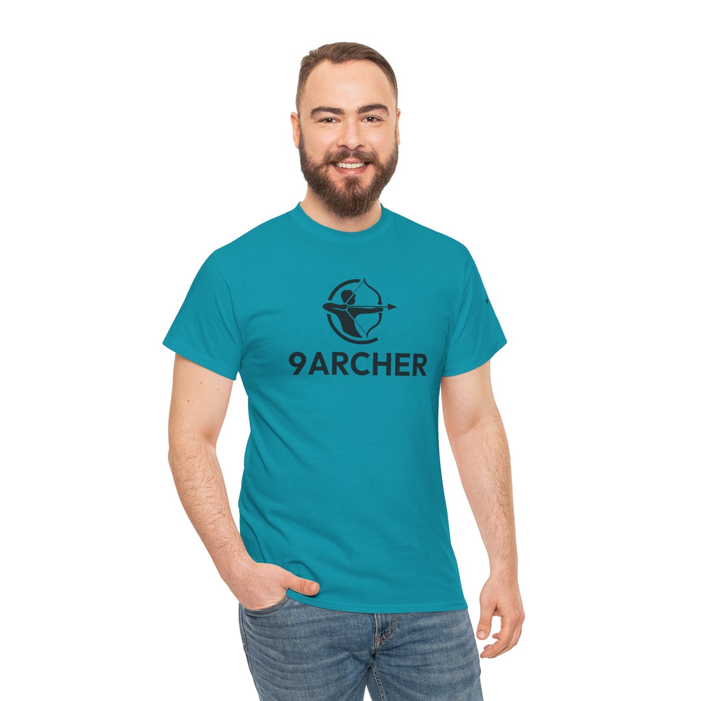 Unisex Heavy Cotton Tee - 9ARCHER Graphic Tee for Archery Enthusiasts