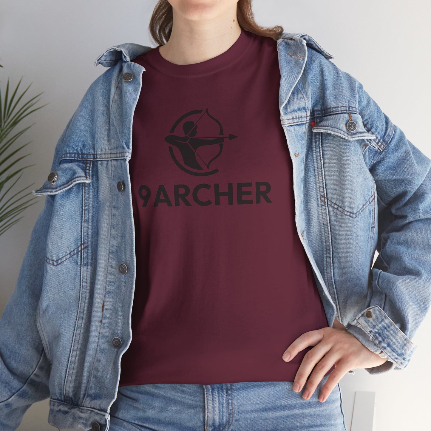 Unisex Heavy Cotton Tee - 9ARCHER Graphic Tee for Archery Enthusiasts