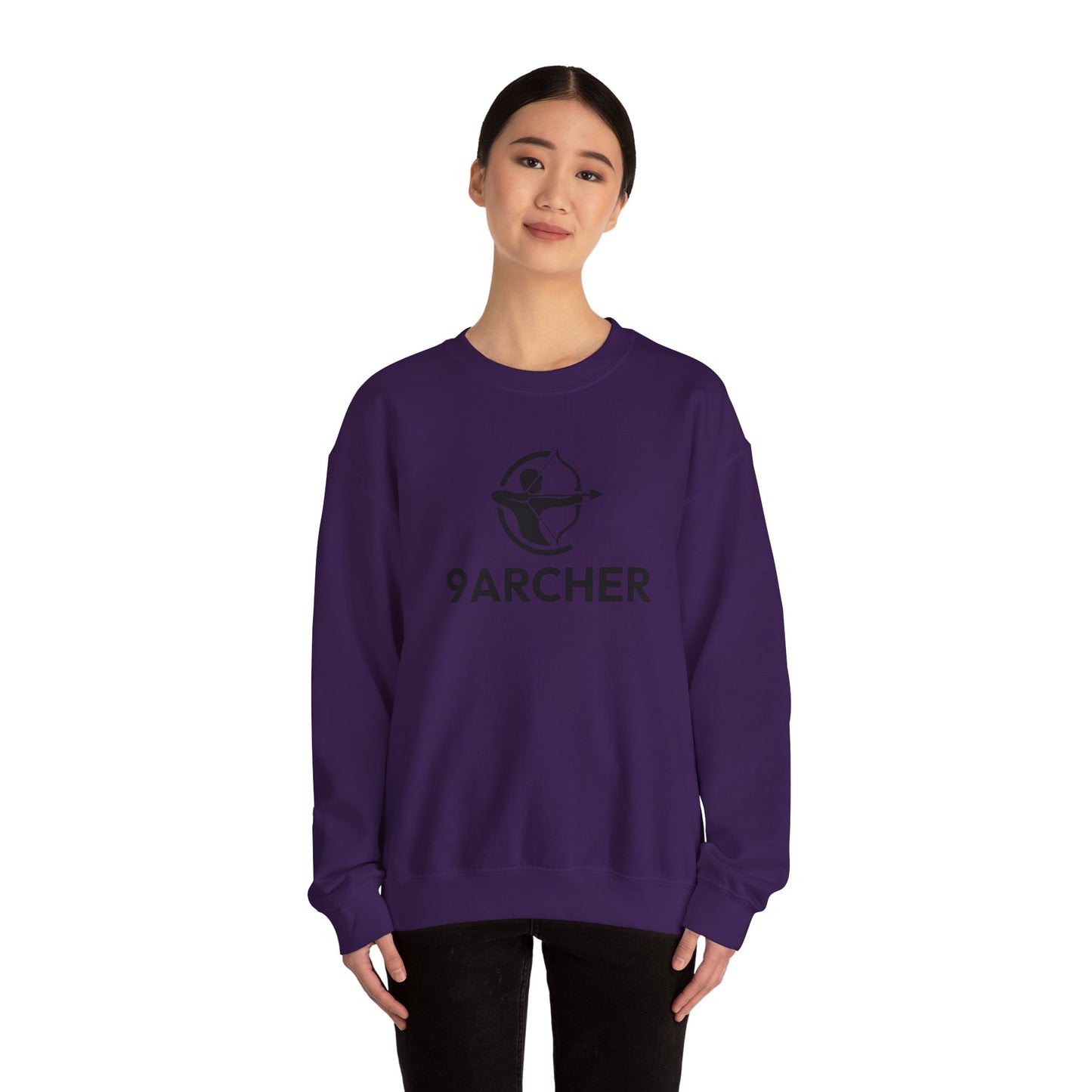 9ARCHER Unisex Heavy Blend™ Crewneck Sweatshirt - Comfortable Casual Apparel for Archery Enthusiasts