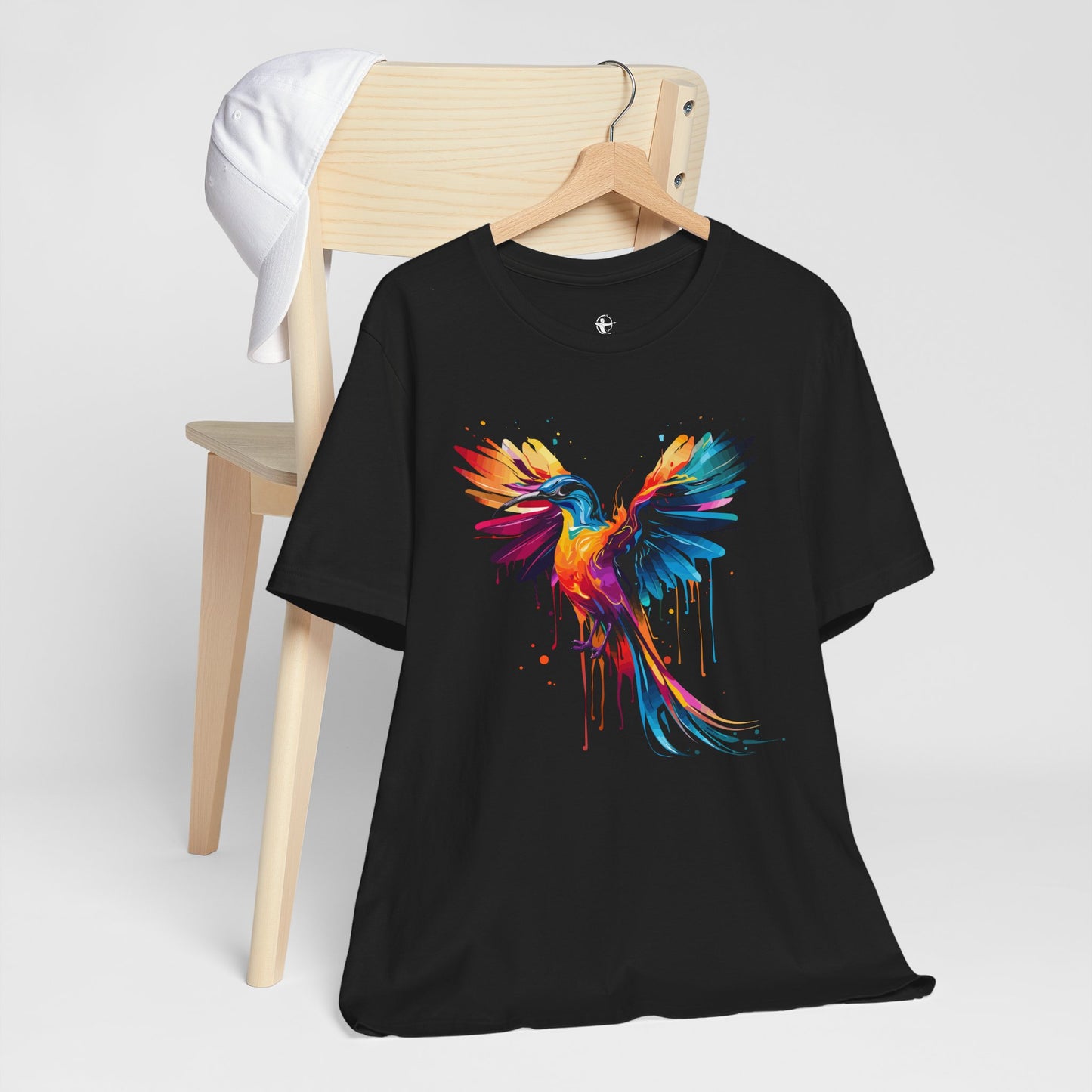 Colorful Phoenix Unisex Short Sleeve Tee - Vibrant Art for Nature Lovers