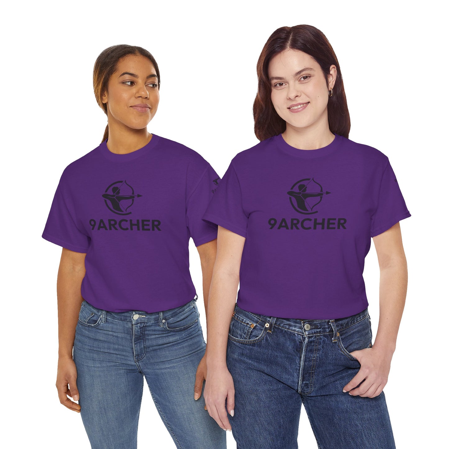 Unisex Heavy Cotton Tee - 9ARCHER Graphic Tee for Archery Enthusiasts