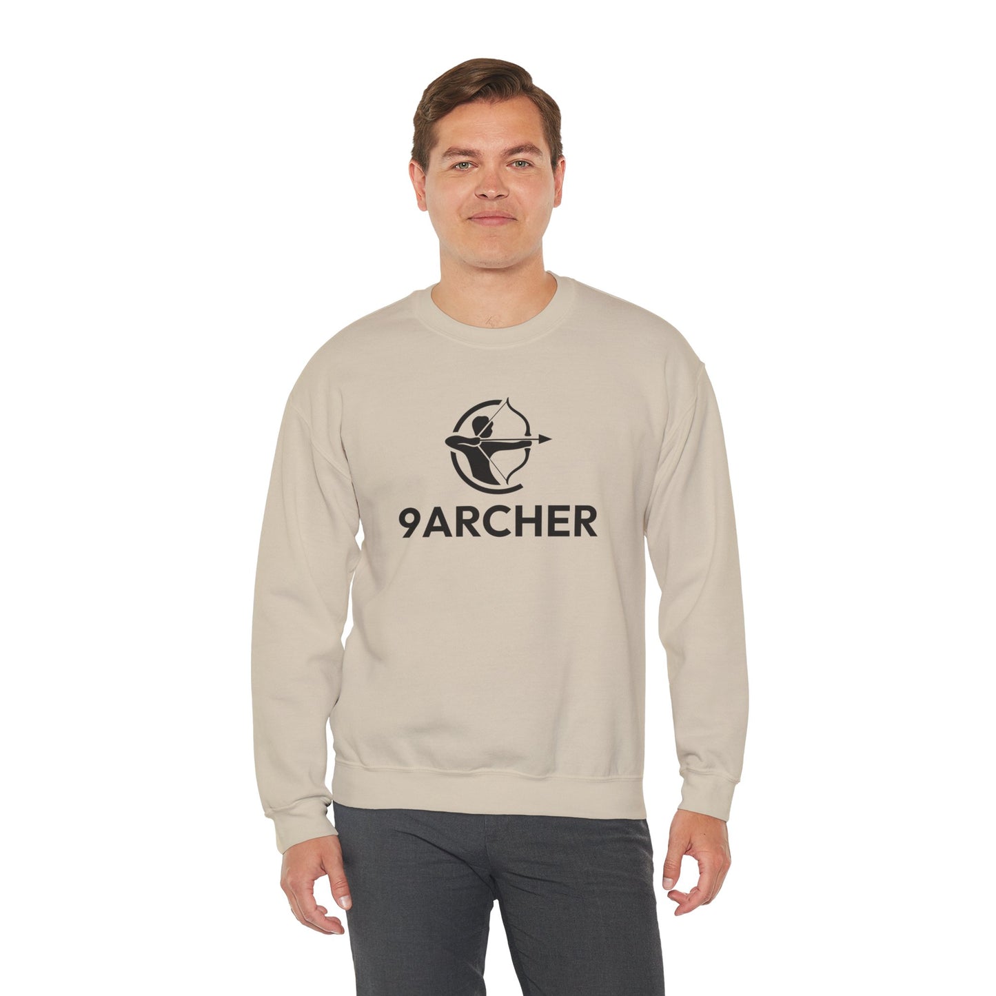 9ARCHER Unisex Heavy Blend™ Crewneck Sweatshirt - Comfortable Casual Apparel for Archery Enthusiasts