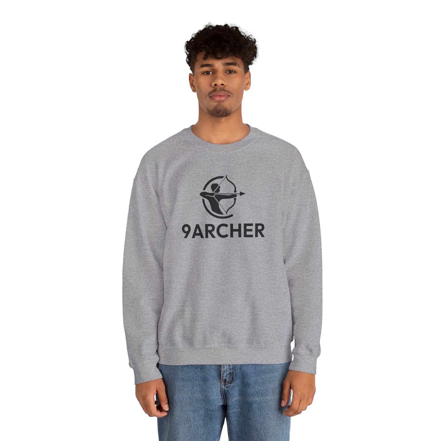 9ARCHER Unisex Heavy Blend™ Crewneck Sweatshirt - Comfortable Casual Apparel for Archery Enthusiasts