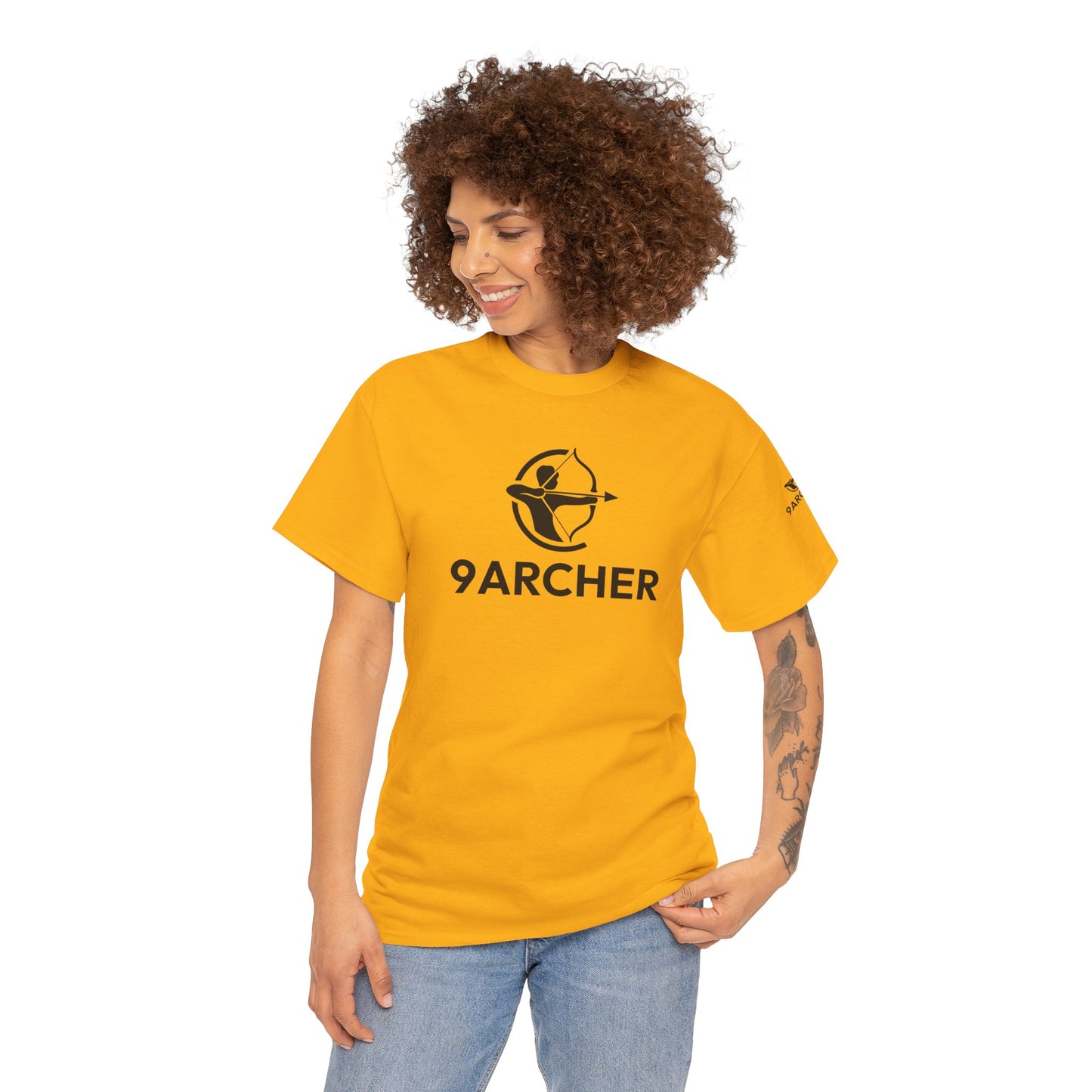 Unisex Heavy Cotton Tee - 9ARCHER Graphic Tee for Archery Enthusiasts