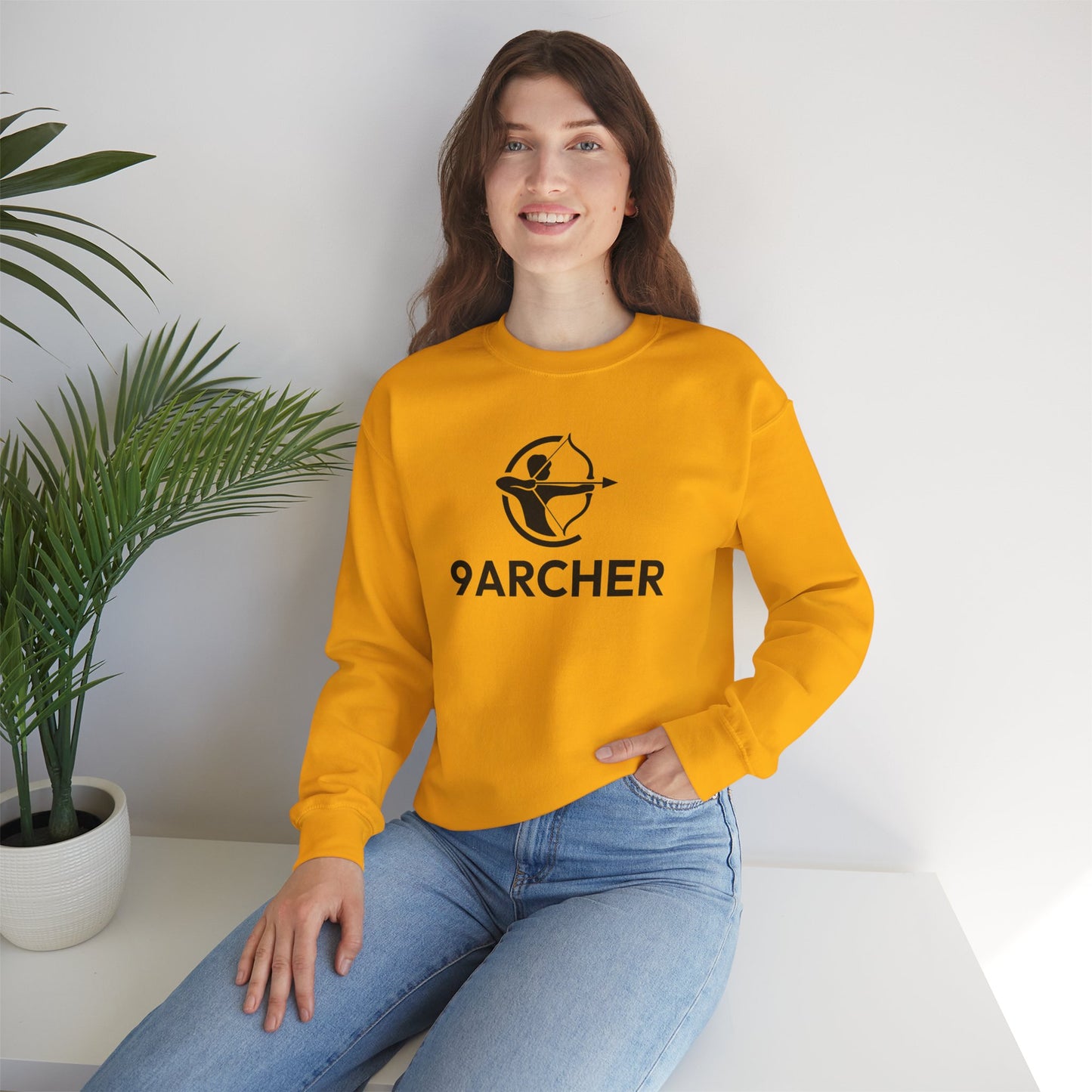 9ARCHER Unisex Heavy Blend™ Crewneck Sweatshirt - Comfortable Casual Apparel for Archery Enthusiasts