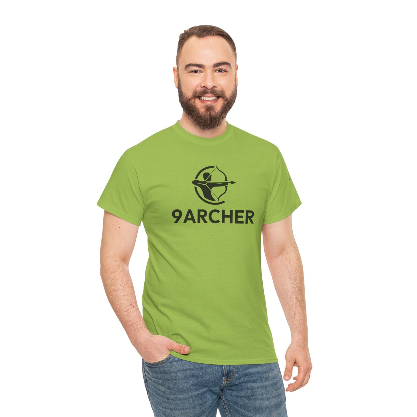 Unisex Heavy Cotton Tee - 9ARCHER Graphic Tee for Archery Enthusiasts