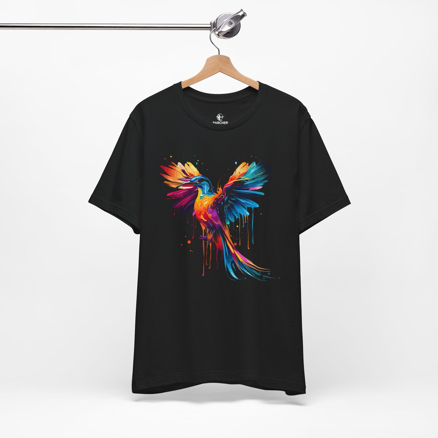 Colorful Phoenix Unisex Short Sleeve Tee - Vibrant Art for Nature Lovers