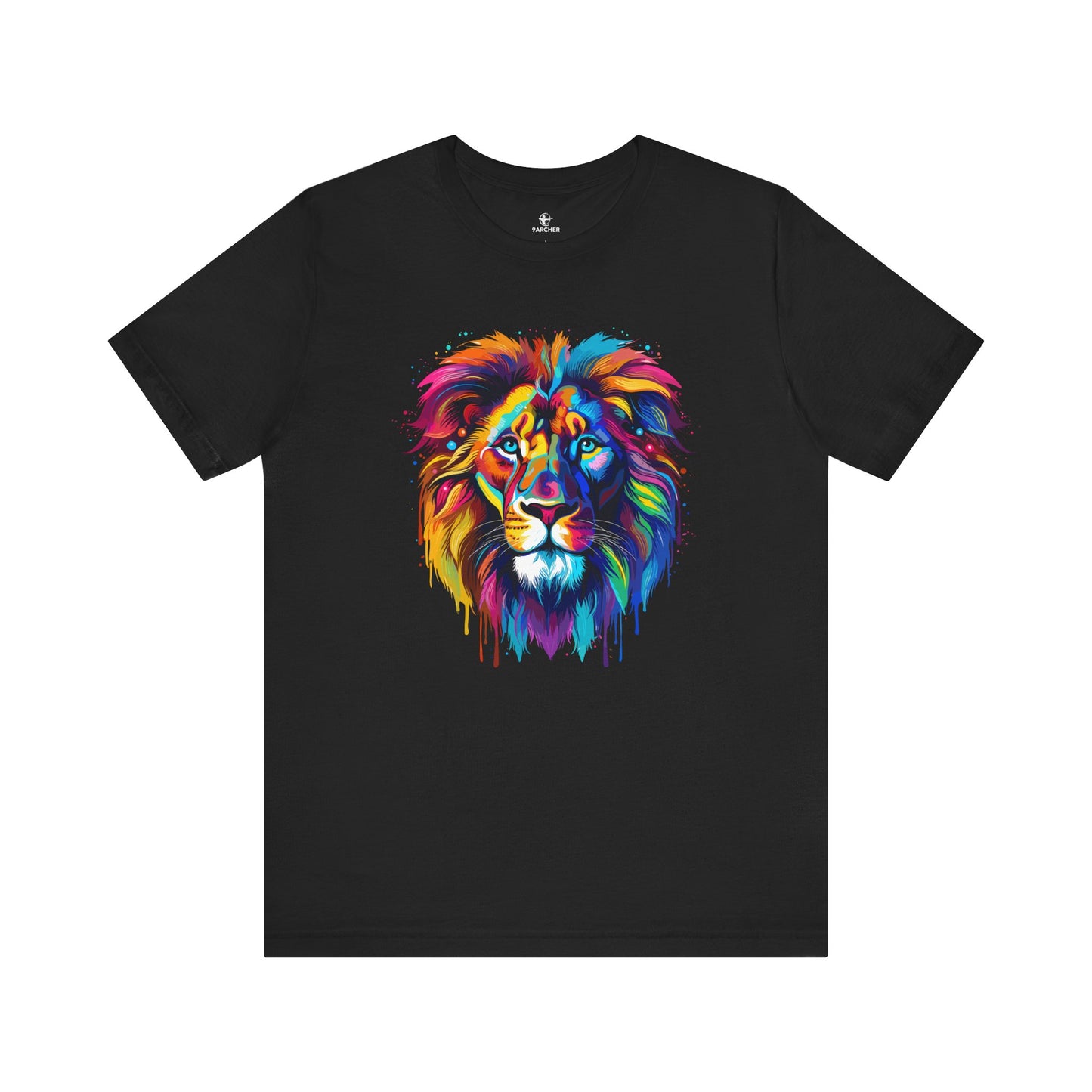 Colorful Lion Graphic Tee - Unisex Short Sleeve T-Shirt for Animal Lovers