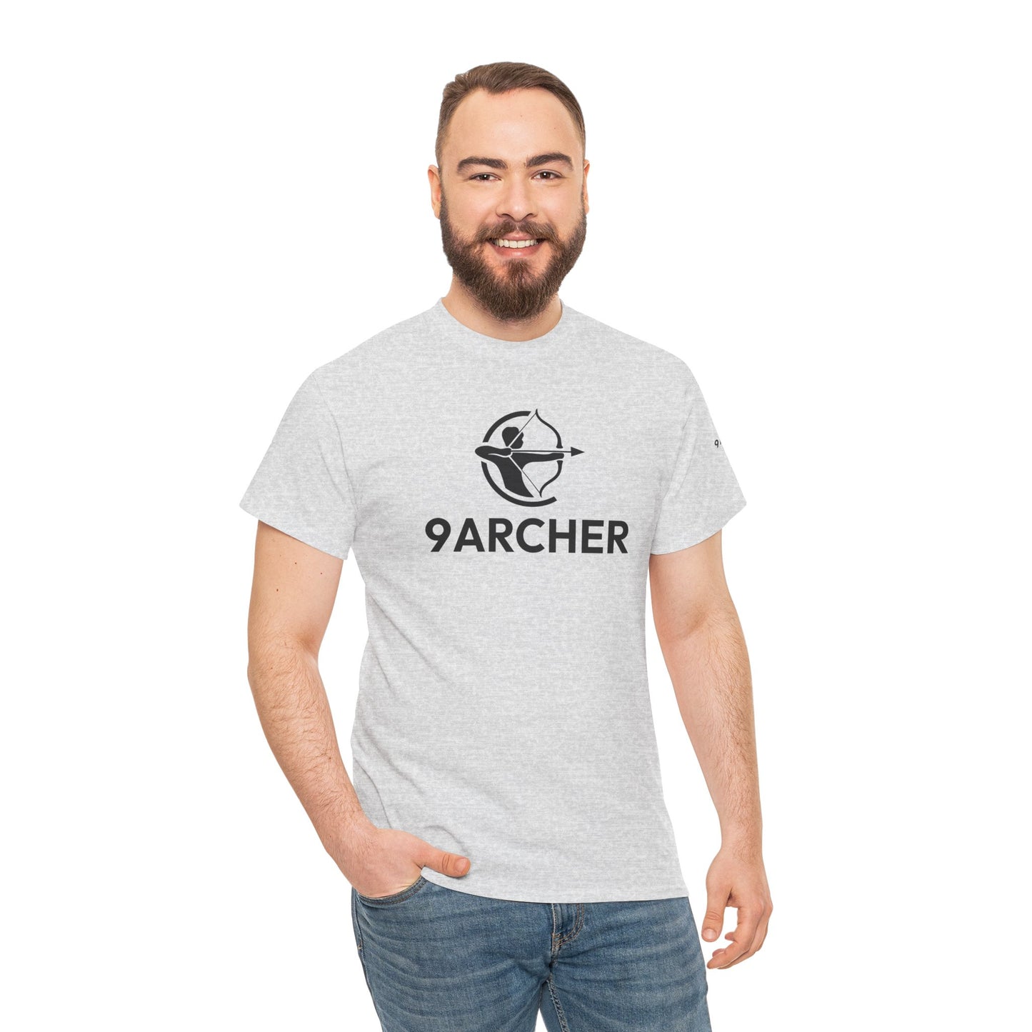 Unisex Heavy Cotton Tee - 9ARCHER Graphic Tee for Archery Enthusiasts