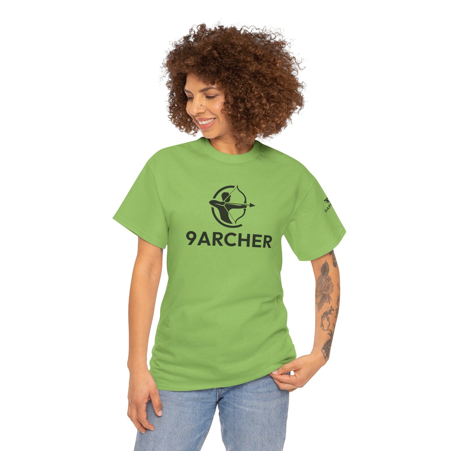Unisex Heavy Cotton Tee - 9ARCHER Graphic Tee for Archery Enthusiasts