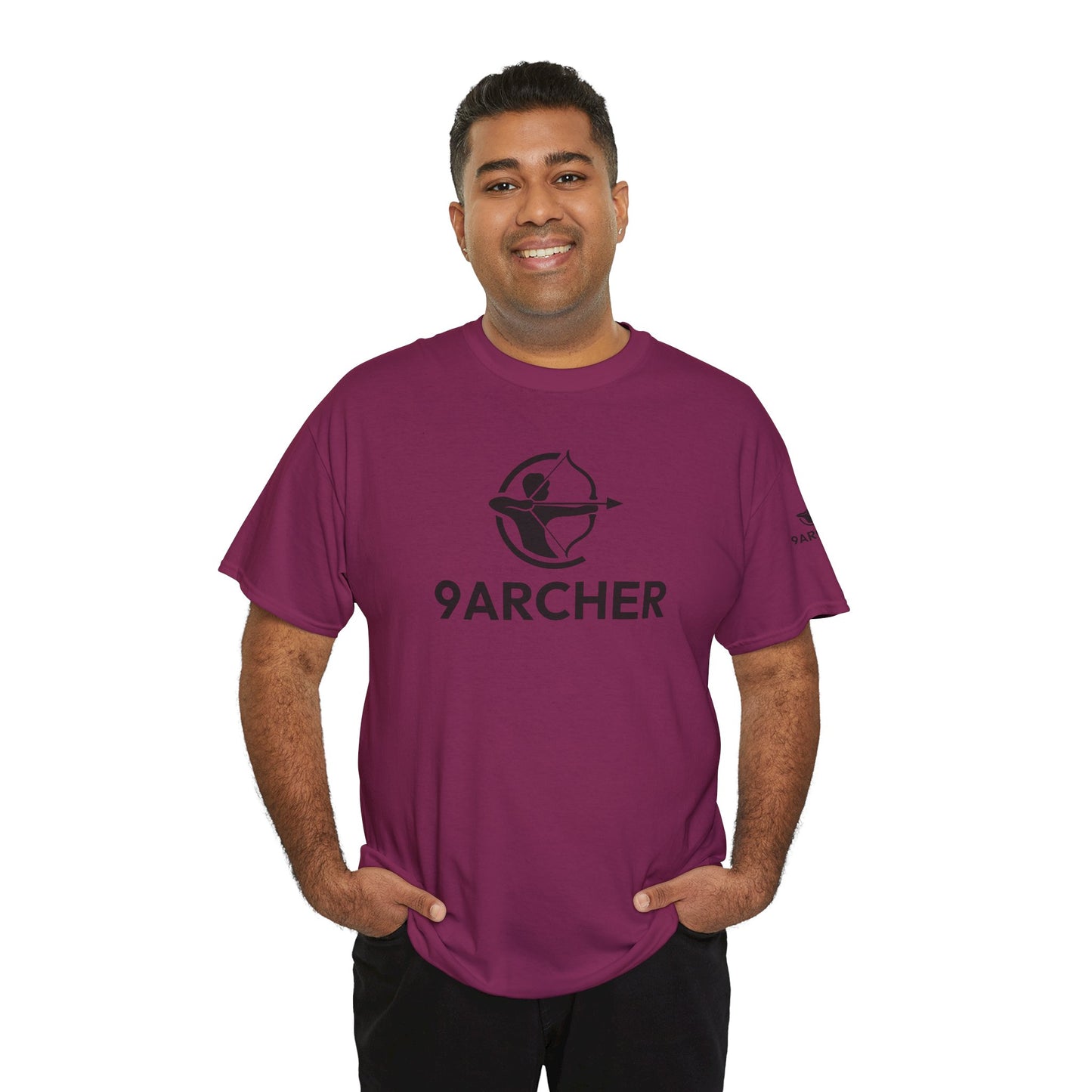 Unisex Heavy Cotton Tee - 9ARCHER Graphic Tee for Archery Enthusiasts